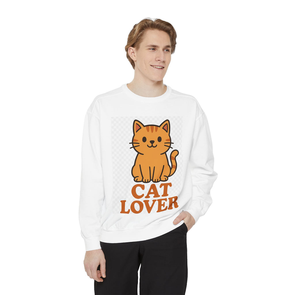 Cat Lover Unisex Garment-Dyed Sweatshirt