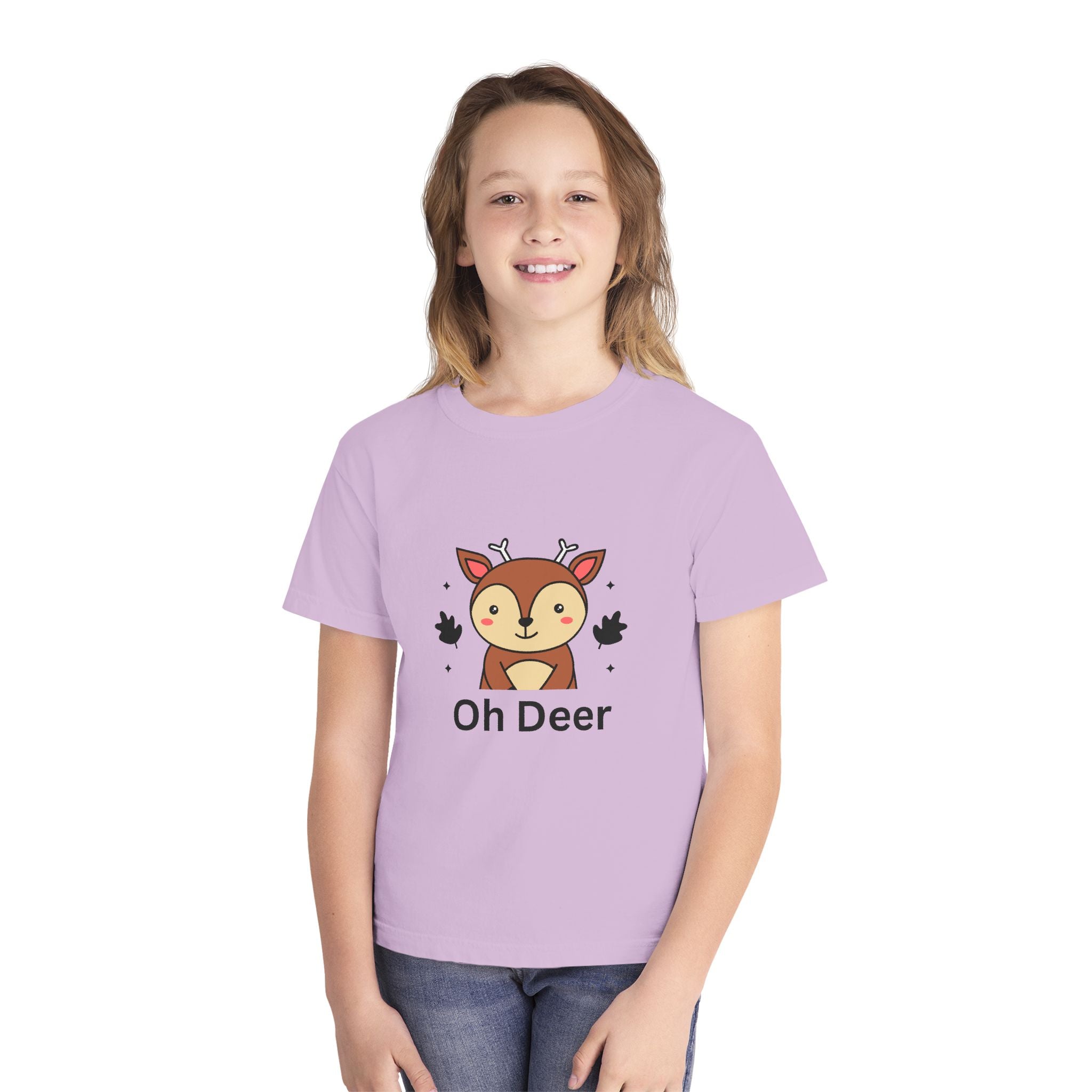 Funny Kids Tee - "Oh Deer" Design, Youth Shirt, Cute Animal Graphic, Perfect Gift for Birthdays, Holidays, or Playtime