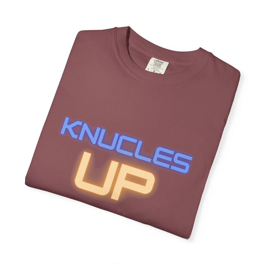 Knuckles Up Unisex Garment-Dyed T-Shirt, Casual Wear, Street Style, Graphic Tee
