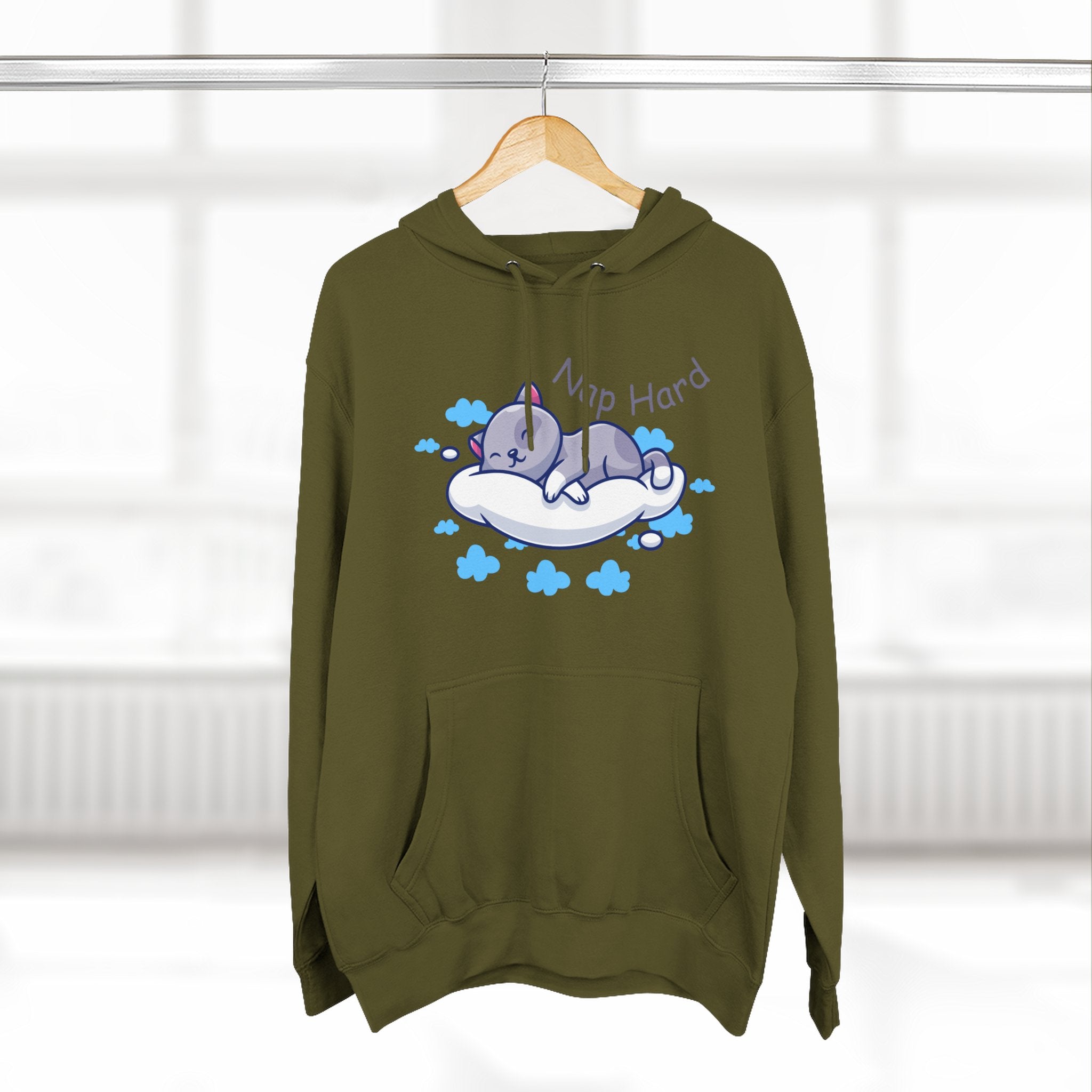 Cozy Cat Nap Hoodie - Perfect for Pet Lovers, Chill Days, Cozy Nights, Birthday Gift, Cat Pajama