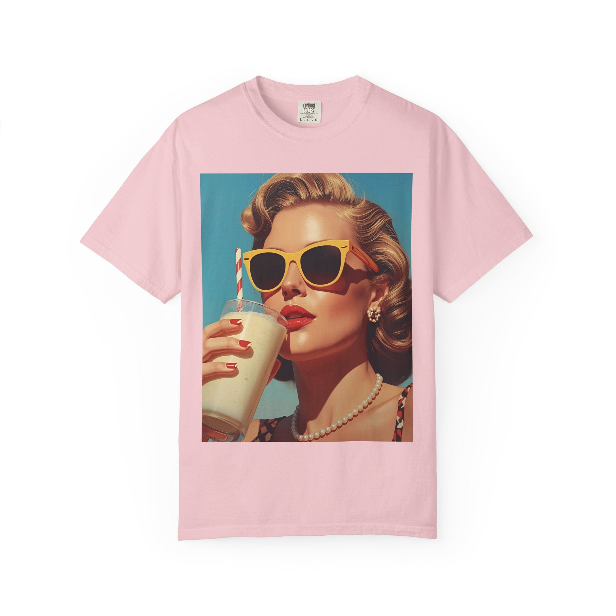Retro Pop Art Summer Vibe T-shirt | Unisex Garment-Dyed Tee, Vintage Style Shirt, Trendy Summer Wear, Perfect Gift for Her, Casual Everyday Top