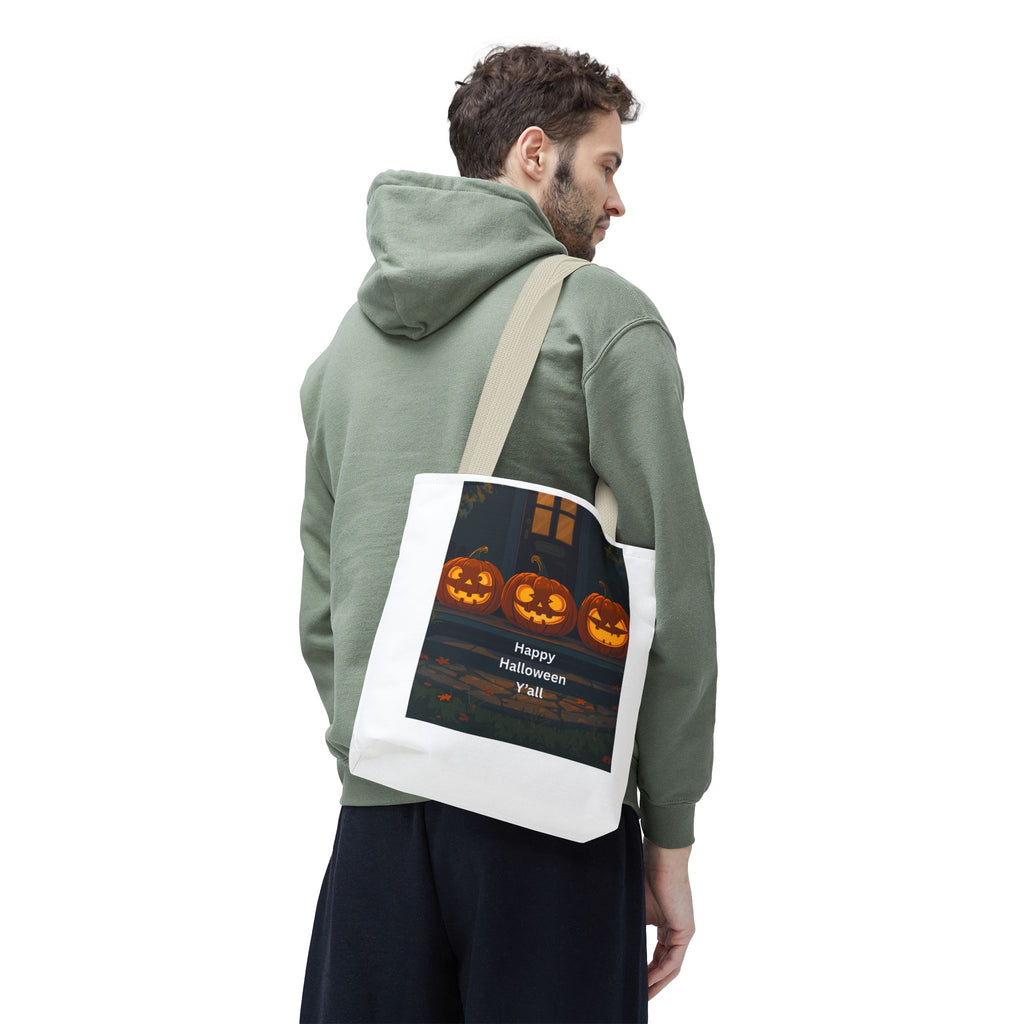 Spooky Halloween Tote Bag, Trick-or-Treat Bag, Pumpkin Bag, Fall Tote, Festive Grocery Bag, Halloween Decor