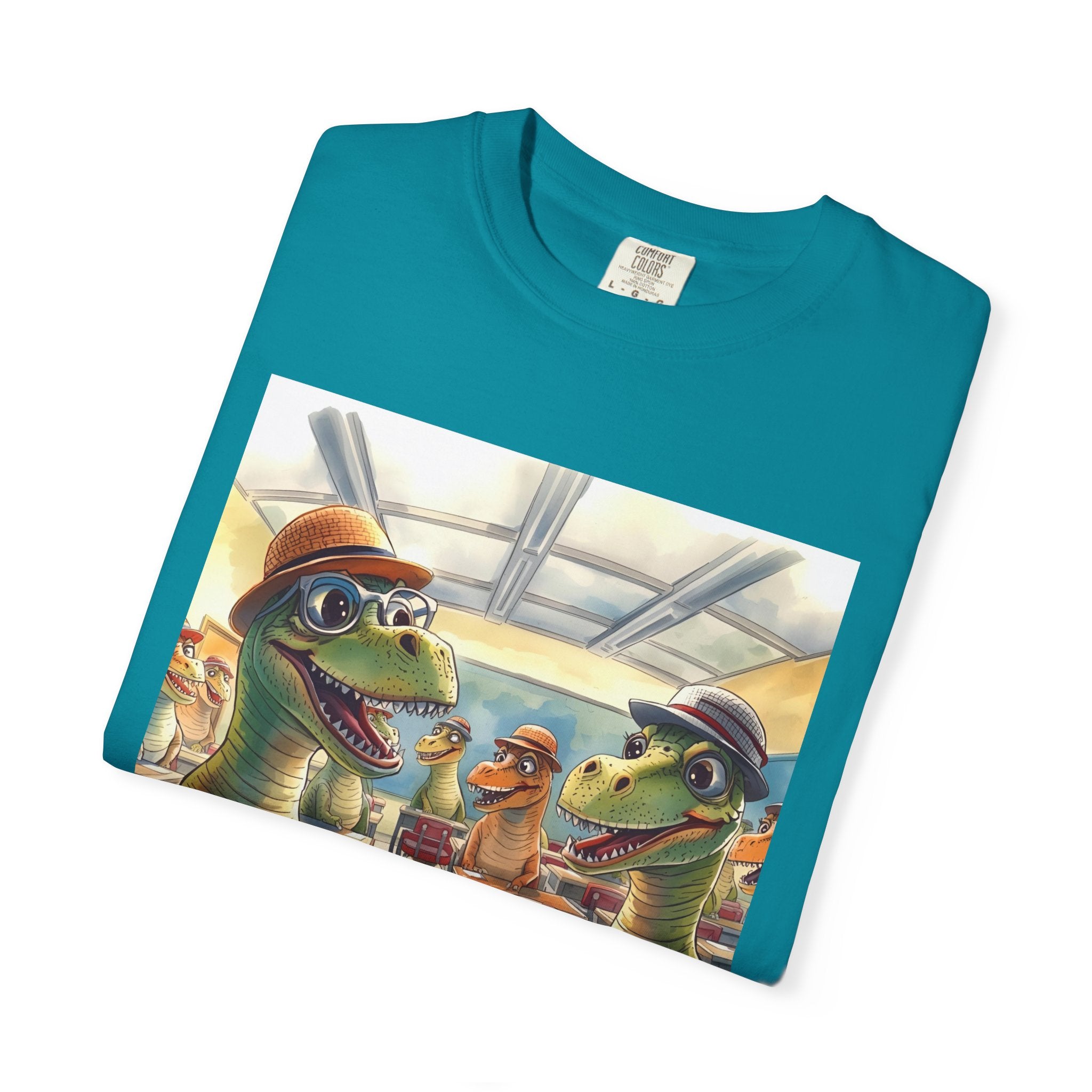 Dinosaur Classroom Unisex T-Shirt: Fun, Casual Wear for Kids, Teachers, Dino Lovers, Birthday Gifts, Everyday Use