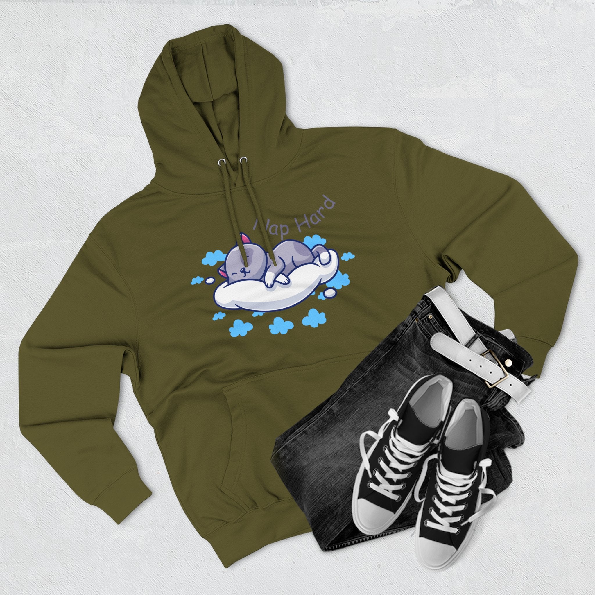 Cozy Cat Nap Hoodie - Perfect for Pet Lovers, Chill Days, Cozy Nights, Birthday Gift, Cat Pajama