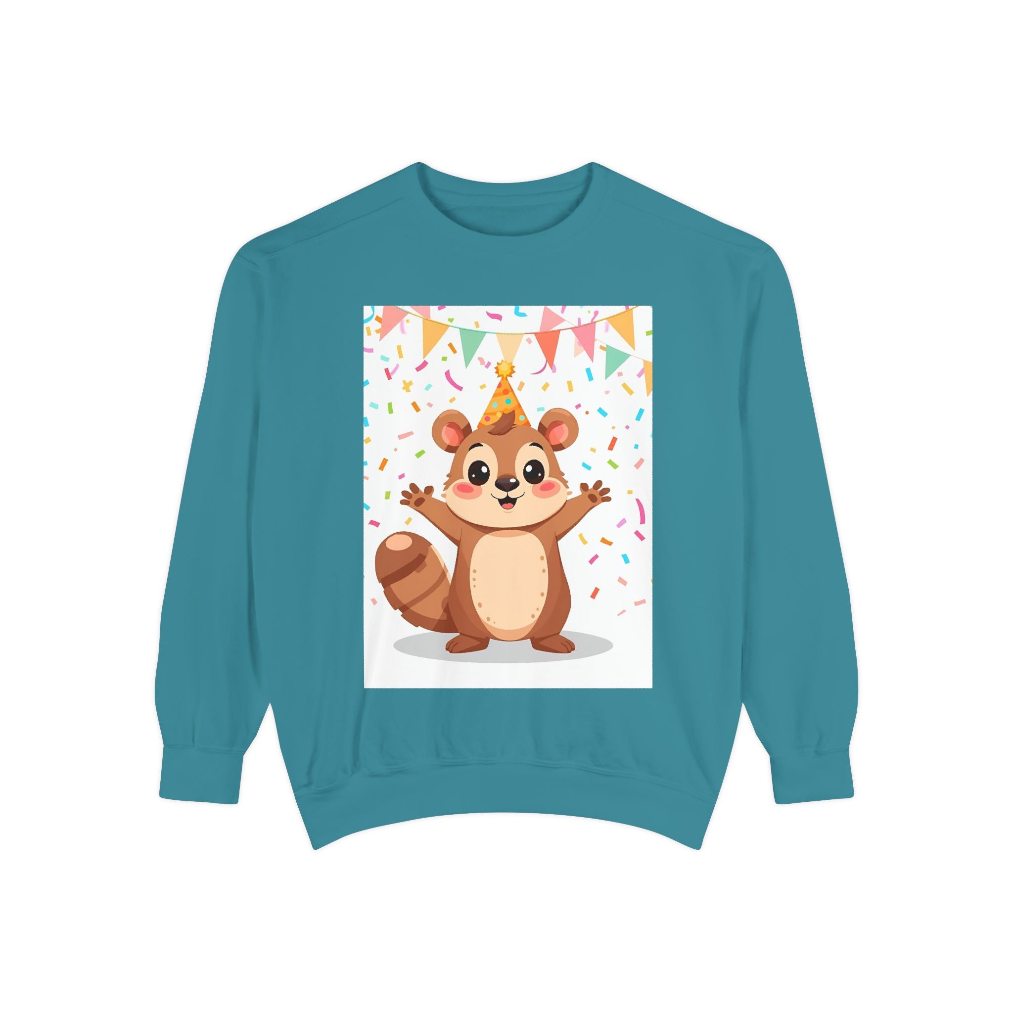 Party Animal With Squirl Unisex Garment-Dyed Sweatshirt