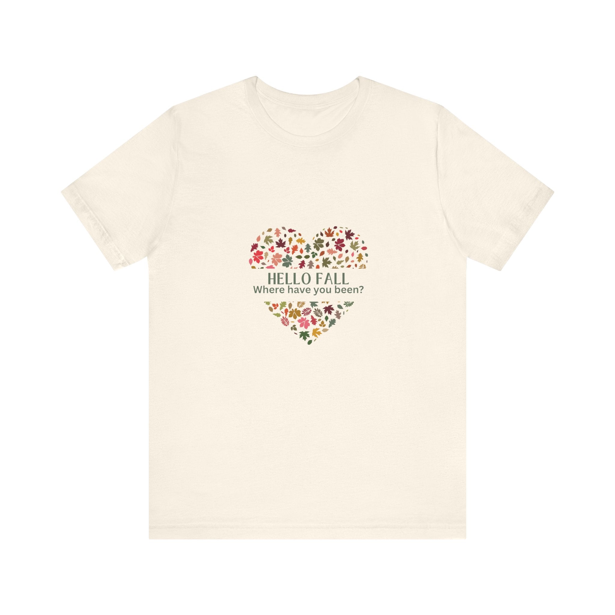 Fall Floral Short Sleeve Tee, Perfect for Autumn, Hello Fall T-Shirt, Seasonal Apparel, Nature Lover Gift, Cozy Autumn Wear