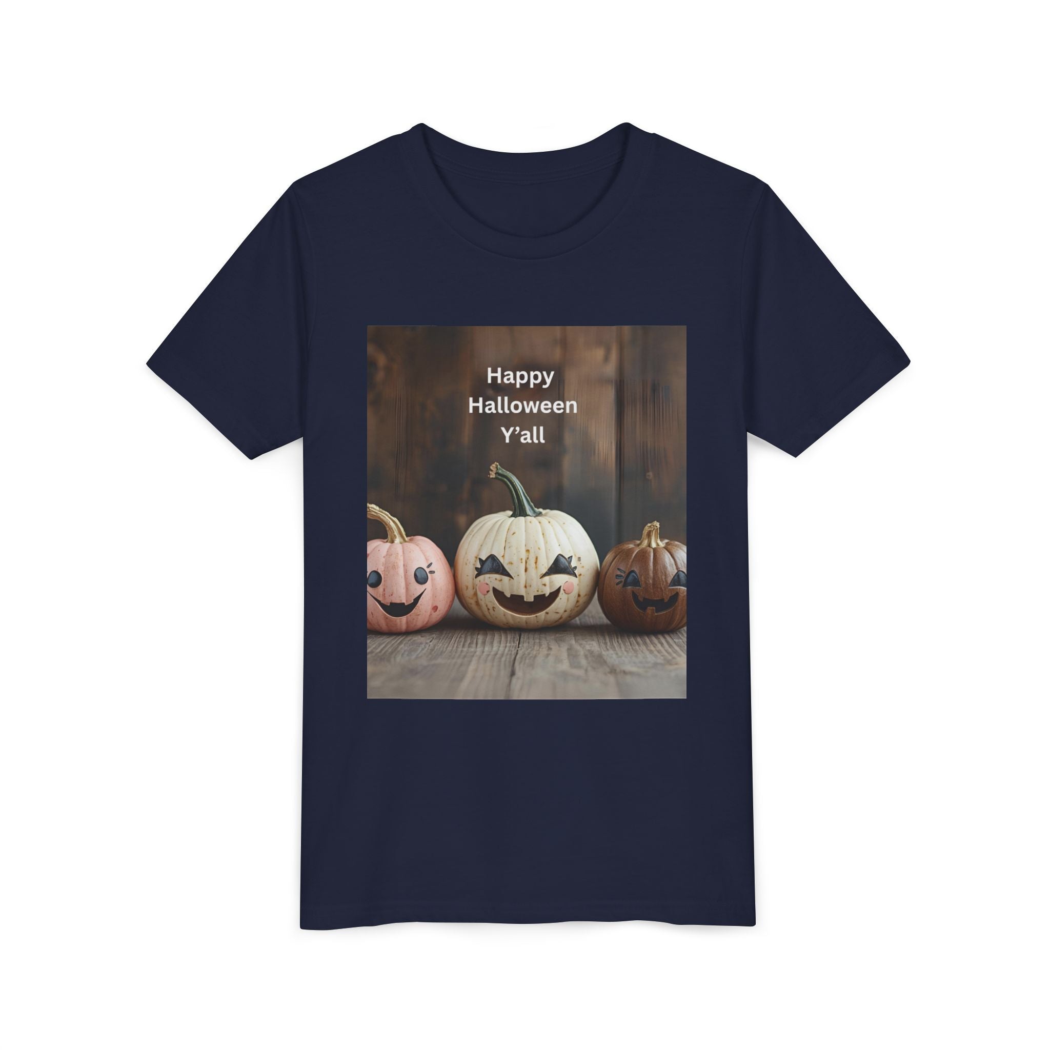 Happy Halloween Youth Tee, Kids Halloween Shirt, Pumpkin T-Shirt, Fall Festival Apparel, Trick or Treat Wear, Spooky Season Top