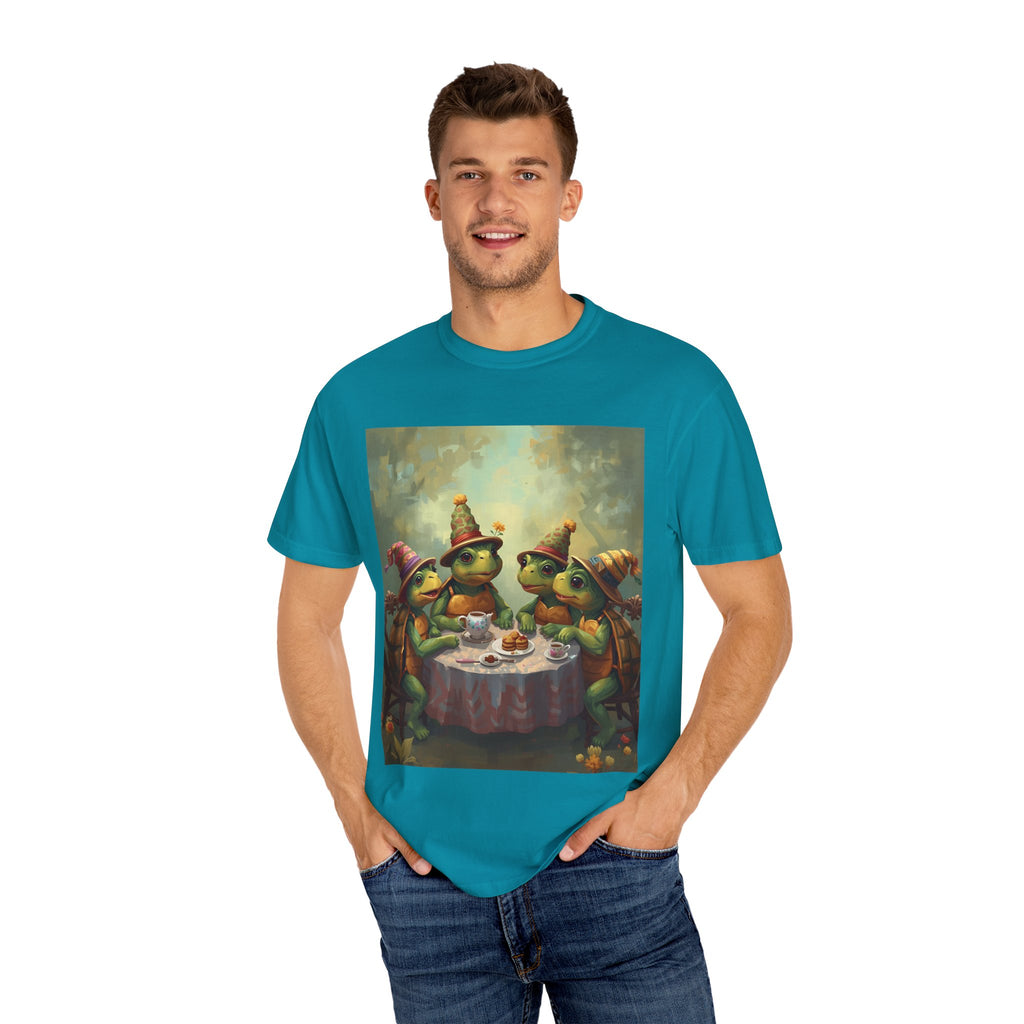 Whimsical Turtle Unisex Garment-Dyed T-shirt
