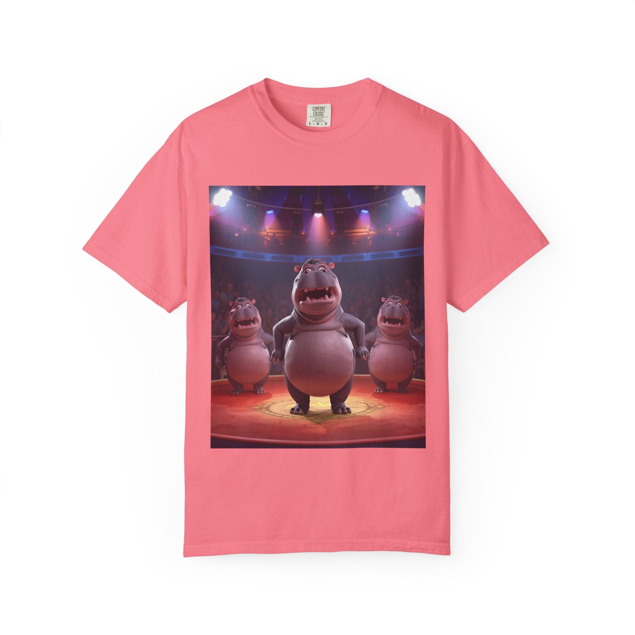 Fun Hippo Performance T-Shirt, Unisex Cotton Tee, Cartoon T-shirt, Gift for Kids, Animal Lover Shirt, Birthday Party Apparel