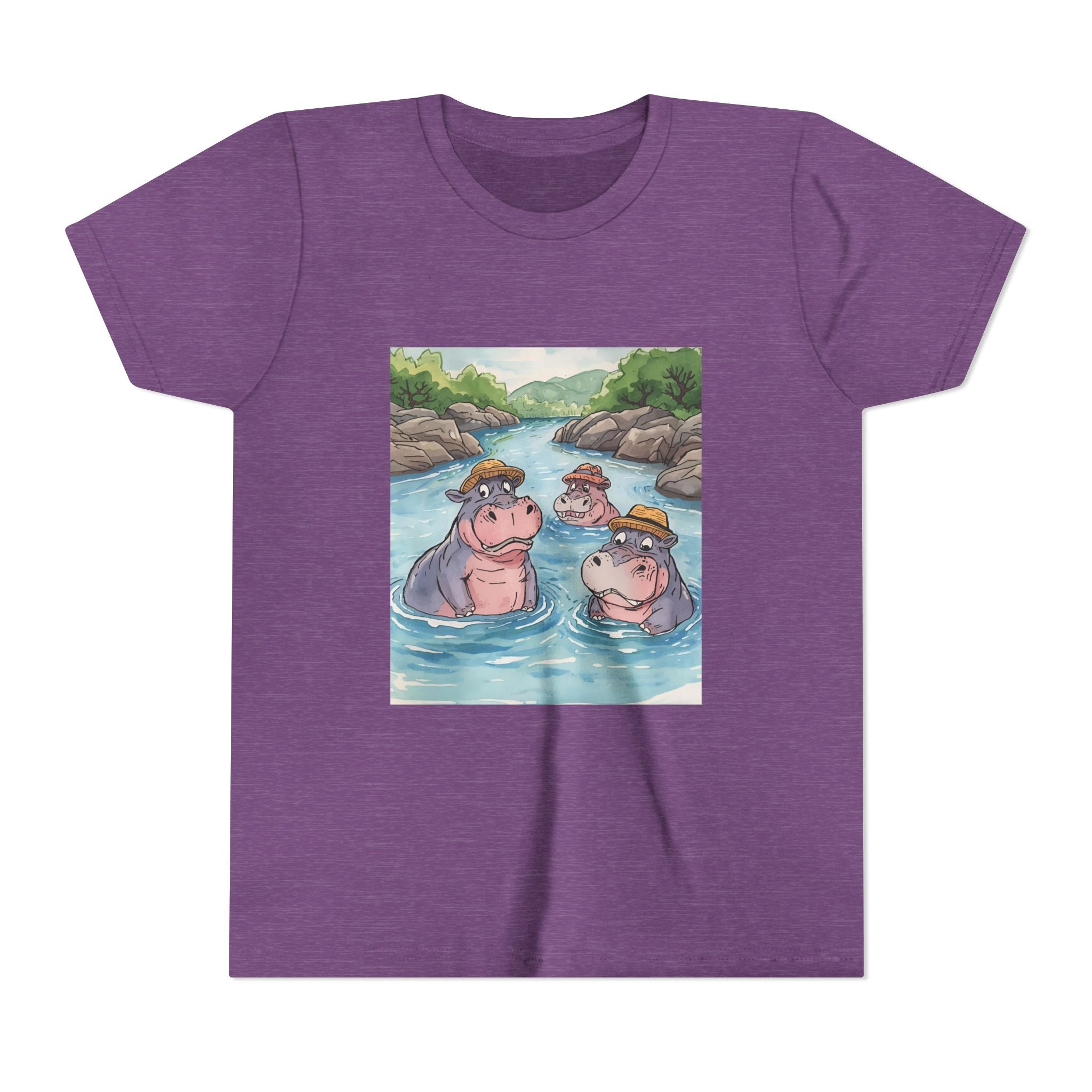 Hippo Cute Youth Short Sleeve Tee