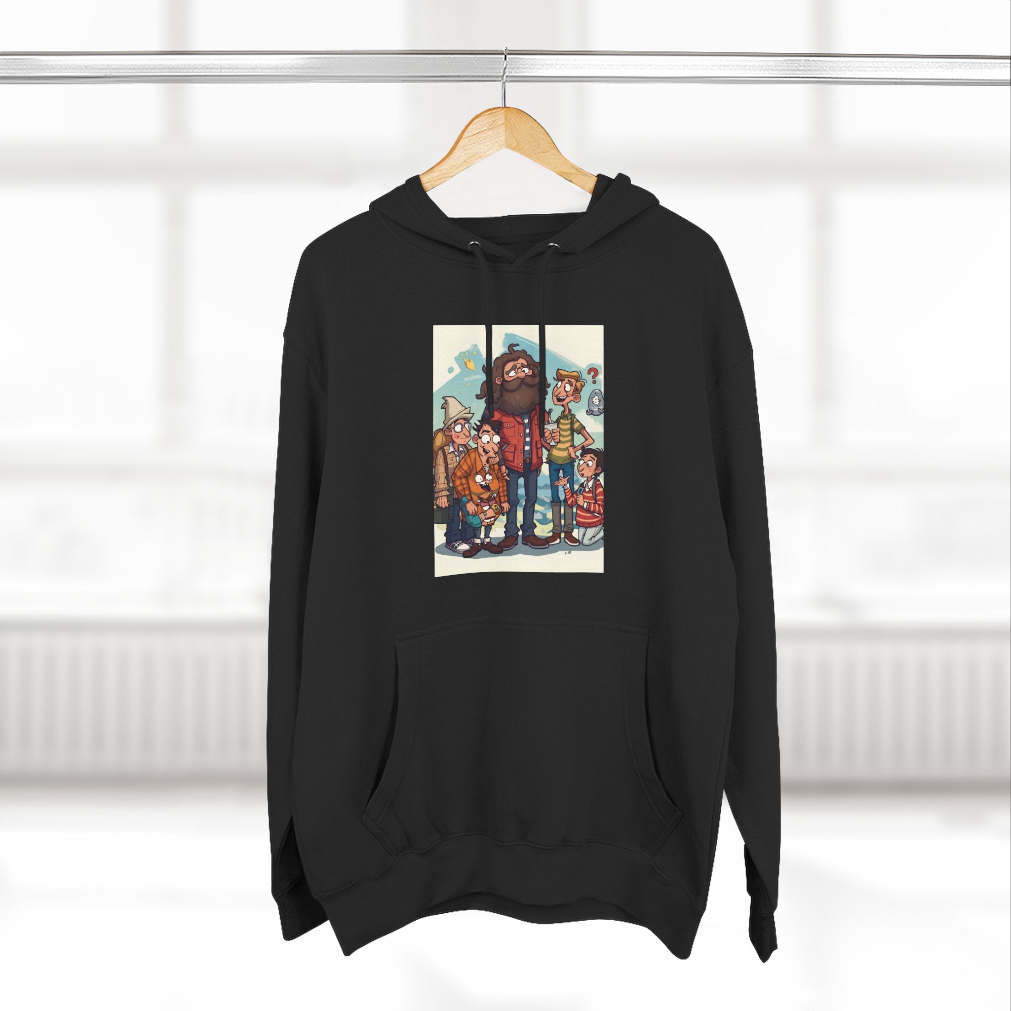 Cozy Family Fun Hoodie, Three-Panel Fleece Sweatshirt, Gift for Parents, Casual Wear, Holiday Apparel, Winter Fashion