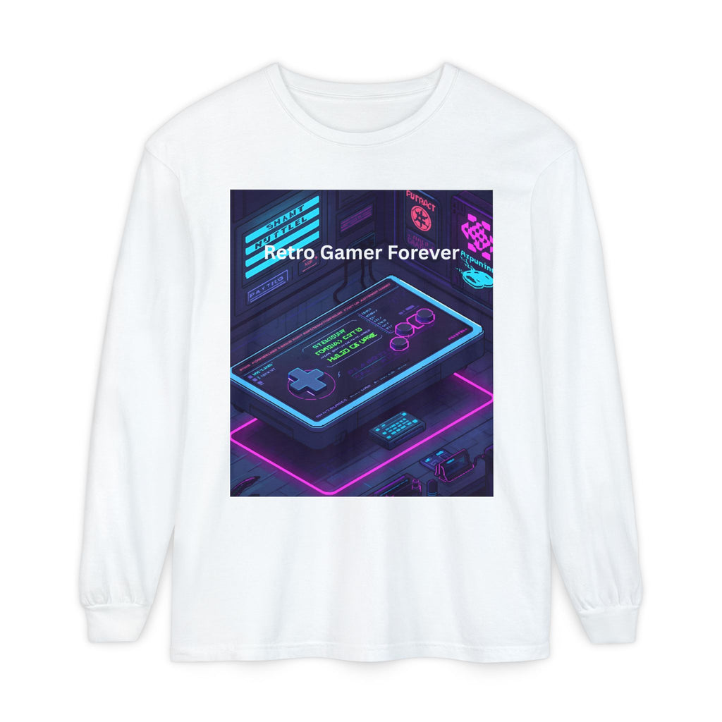 Retro Game Controller Unisex Garment-dyed Long Sleeve T-Shirt