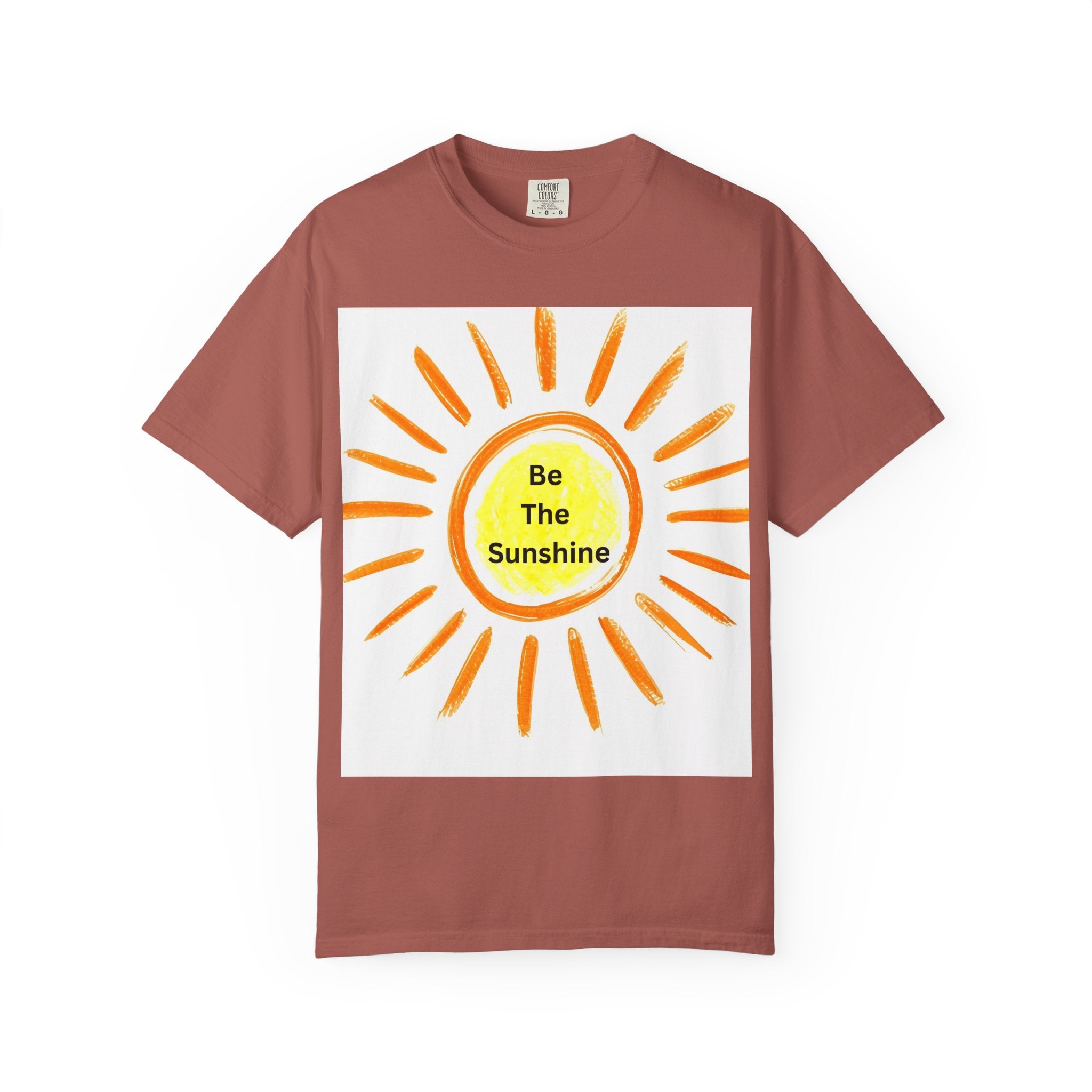 Be The Sunshine Unisex Garment-Dyed T-shirt, Summer Tee, Gift for Her, Cheerful Graphic Shirt, Fun Casual Wear, Sunshine Lover Apparel