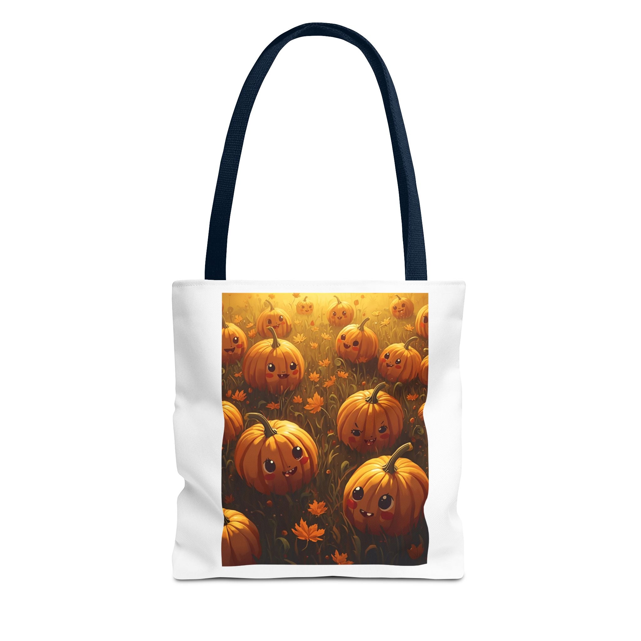 Happy Halloween Pumpkin Tote Bag, Halloween Shopping Bag, Fall Accessory, Eco-Friendly Tote, Cute Pumpkin Art Bag