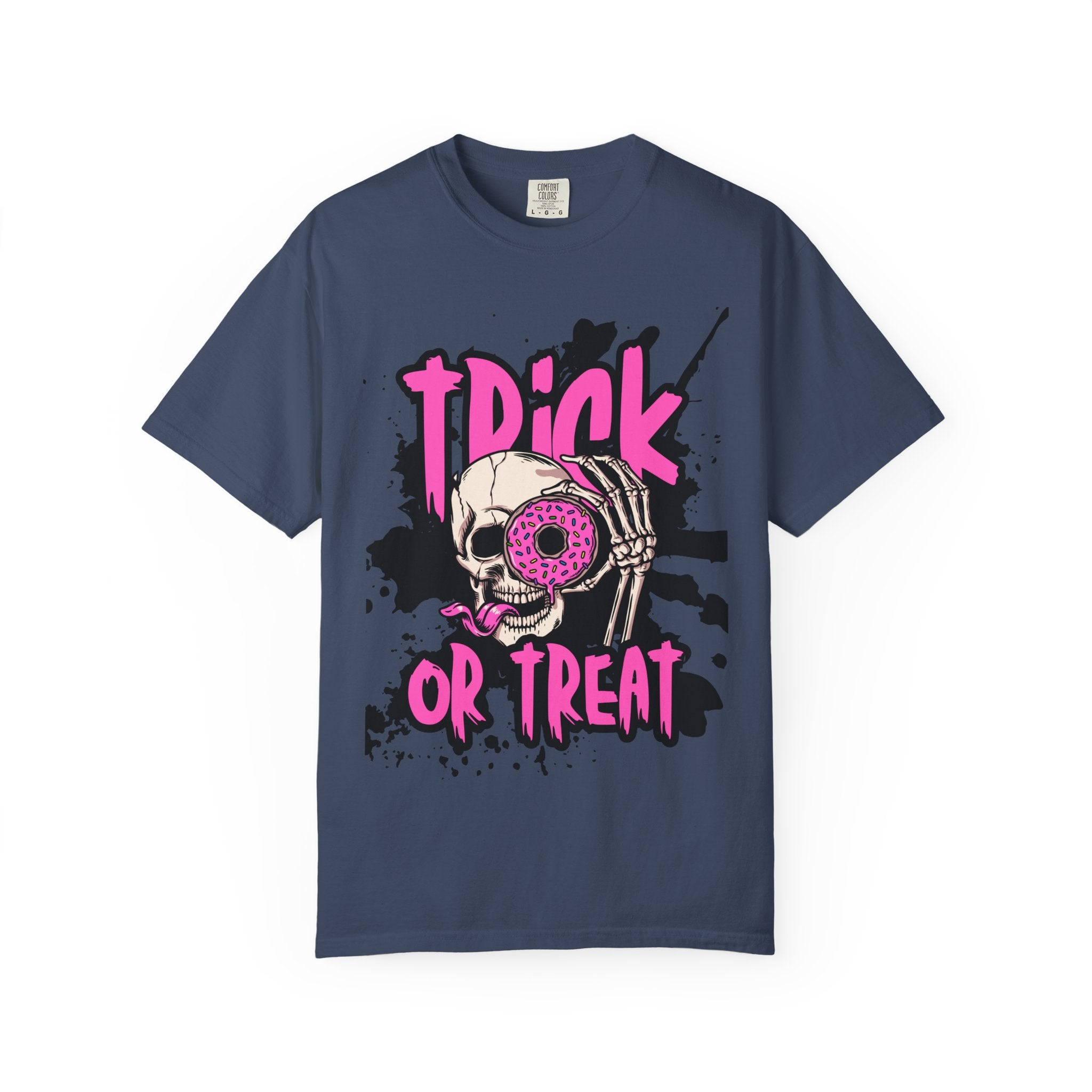 Halloween Skull T-Shirt, Trick or Treat Shirt, Unisex Graphic Tee, Spooky Vibes, Fall Fashion, Festival Wear, Casual Outfit