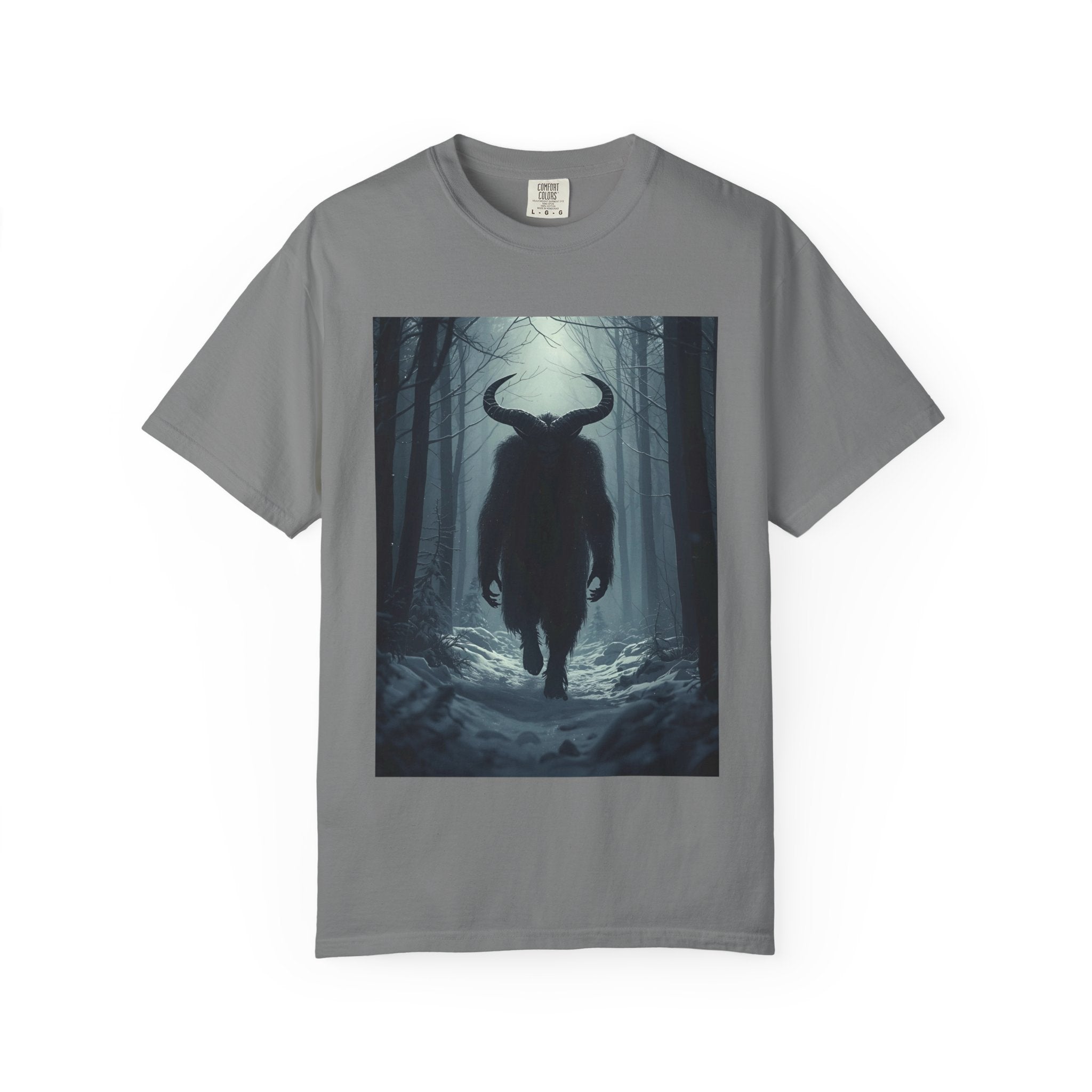 Spooky Mysterious Forest Creature Unisex Garment-Dyed T-Shirt | Unisex Tee, Graphic T-Shirt, Vintage Style, Nature Lover Gift, Unique Artwear