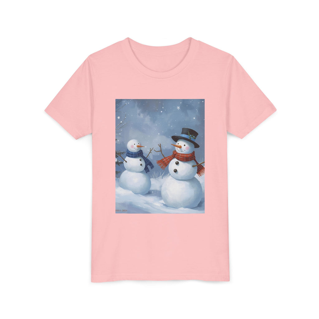 Christmas Snowman Family Youth Short Sleeve Tee