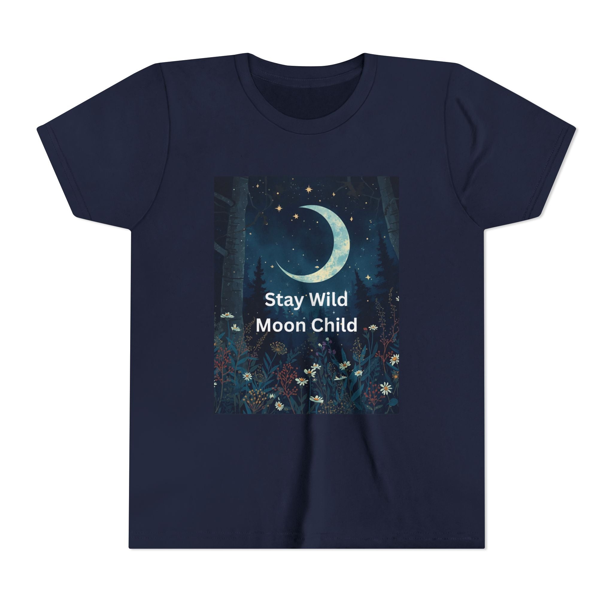 Stay Wild Moon Child Youth Tee - Adventure Tee, Nature Inspired Shirt, Cute Kids Clothing, Gift for Young Explorers, Eco-Friendly Tee