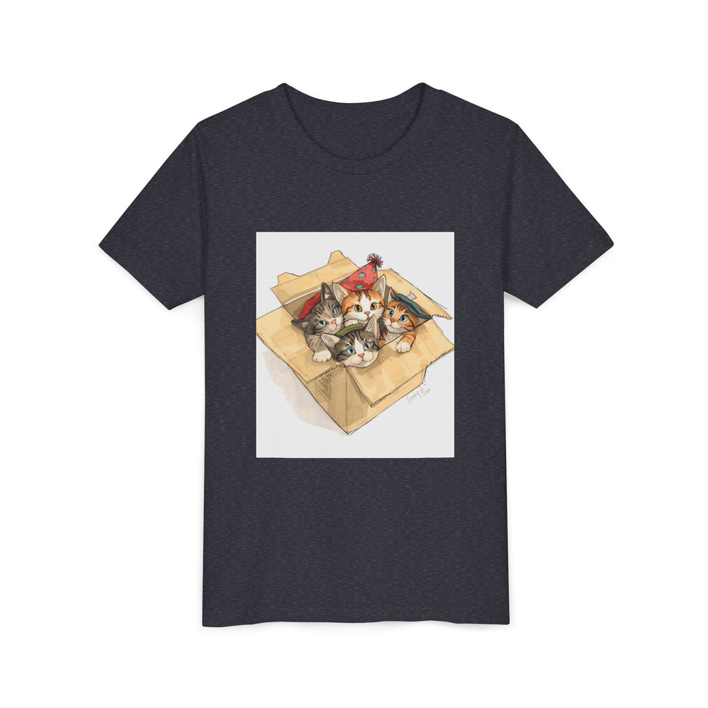 Cute Kittens In Box Youth Short Sleeve Tee
