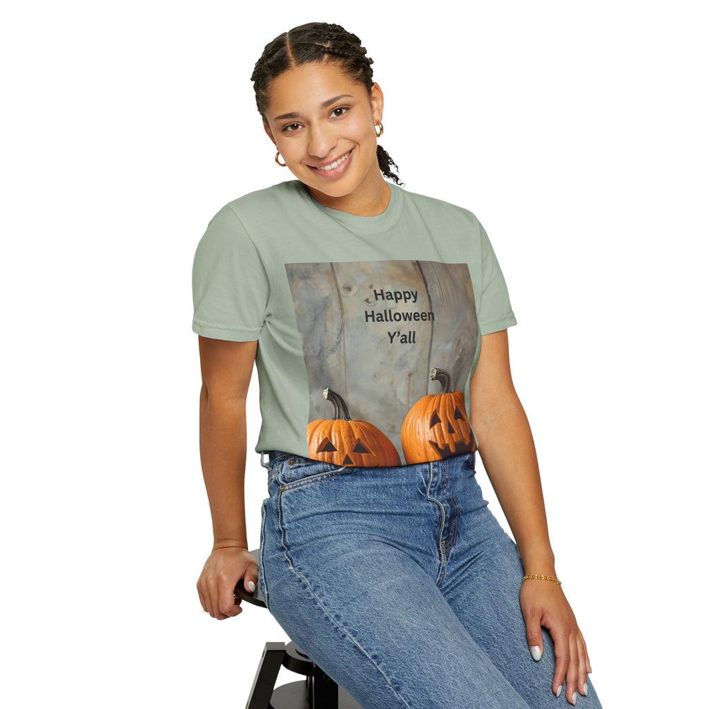 Happy Halloween Y'all T-Shirt | Cozy Fall Tee, Pumpkin Shirt, Unisex Halloween Apparel, October Gift, Casual Wear