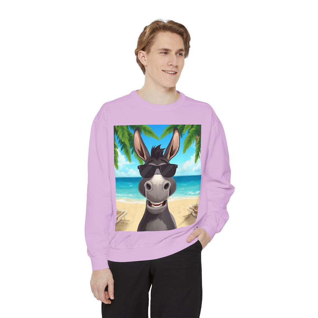 Donkey Beach Vibe Unisex Garment-Dyed Sweatshirt
