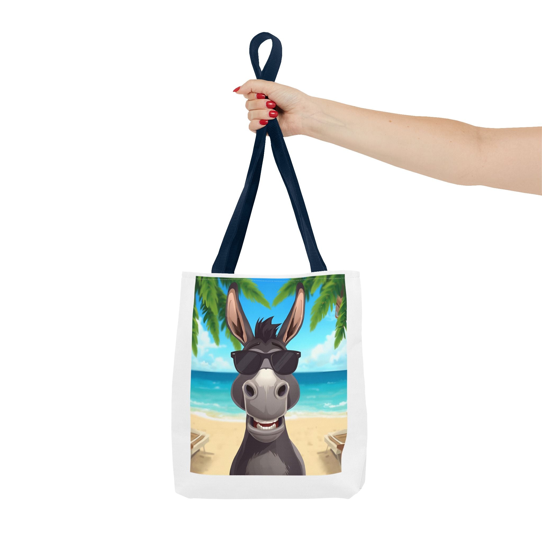 Chill Donkey Tote Bag, Beach Bag, Summer Accessory, Fun Animal Design, Gift for Animal Lovers, Eco-Friendly Shopping Bag