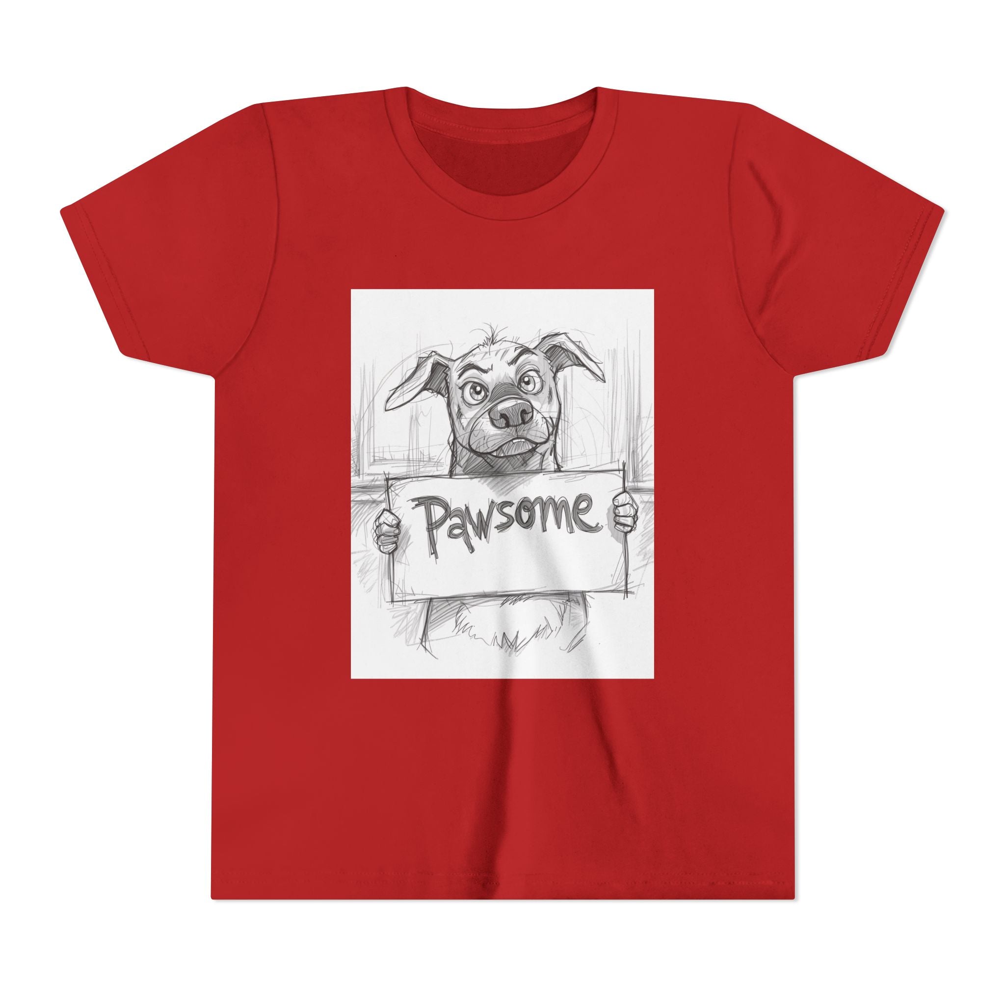 Pawsome Youth Tee - Adorable Dog Design, Gift for Animal Lovers, Birthday, Back to School, Fun Pet Shirt, Kids' Fashion
