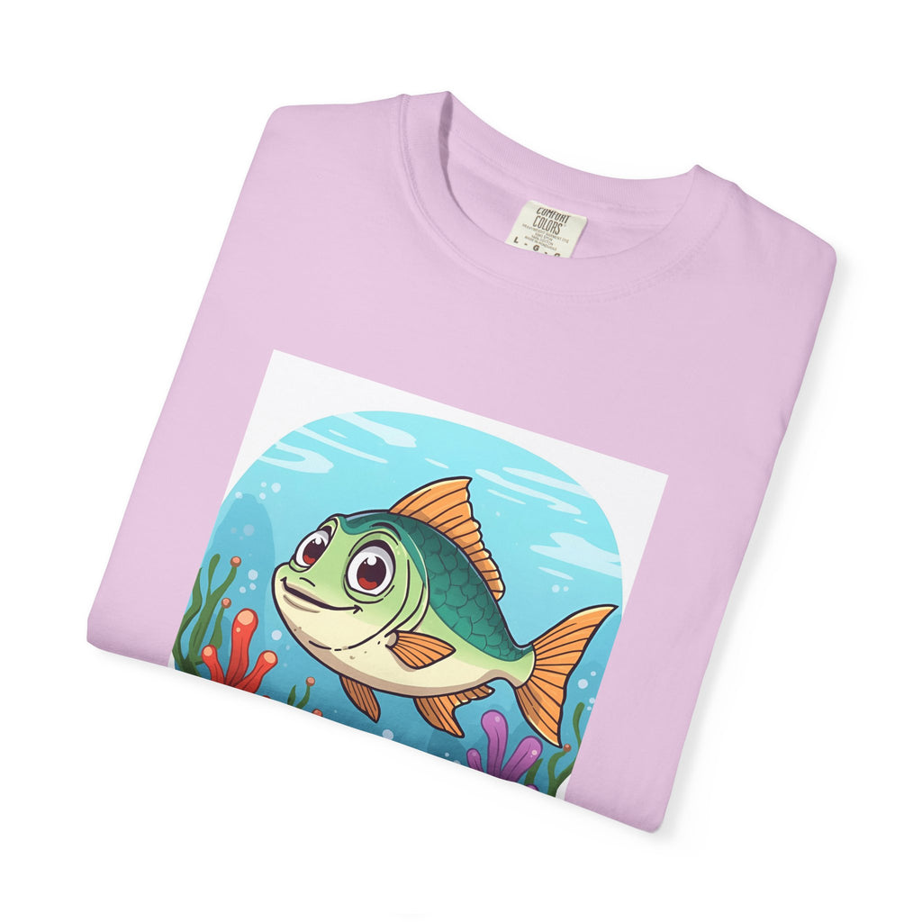 Playful Fish T-Shirt for Nature Lovers, Here Fishy Fishy Fishy Tee, Unisex Casual Wear, Perfect for Birthdays, Summer Fun, Beach Outings