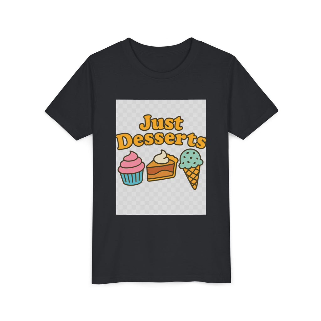 Youth Short Sleeve Tee - Just Desserts Ice Cream and Cupcake Graphic T-Shirt