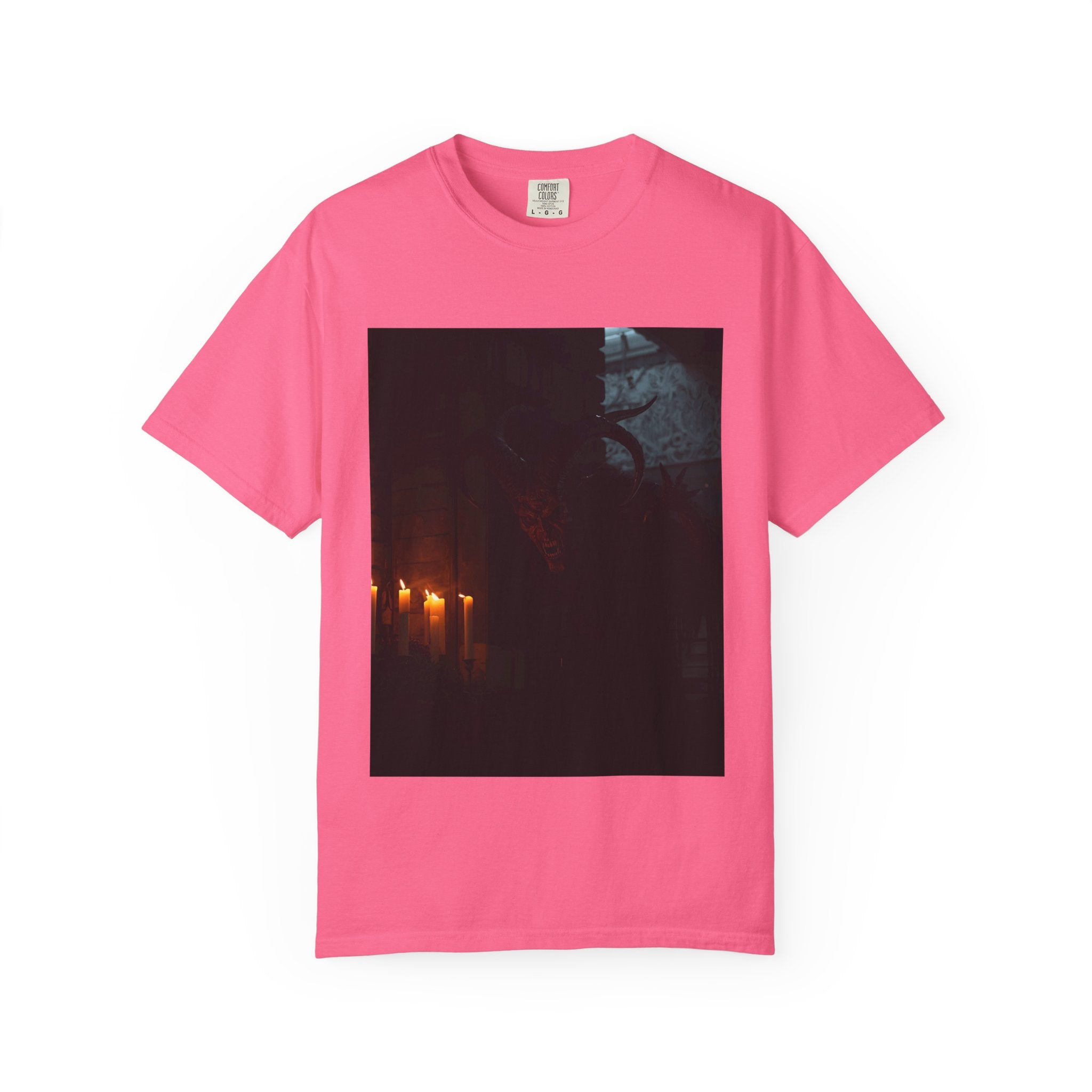 Spooky Halloween Pumpkin Shadow Unisex Garment-Dyed T-shirt