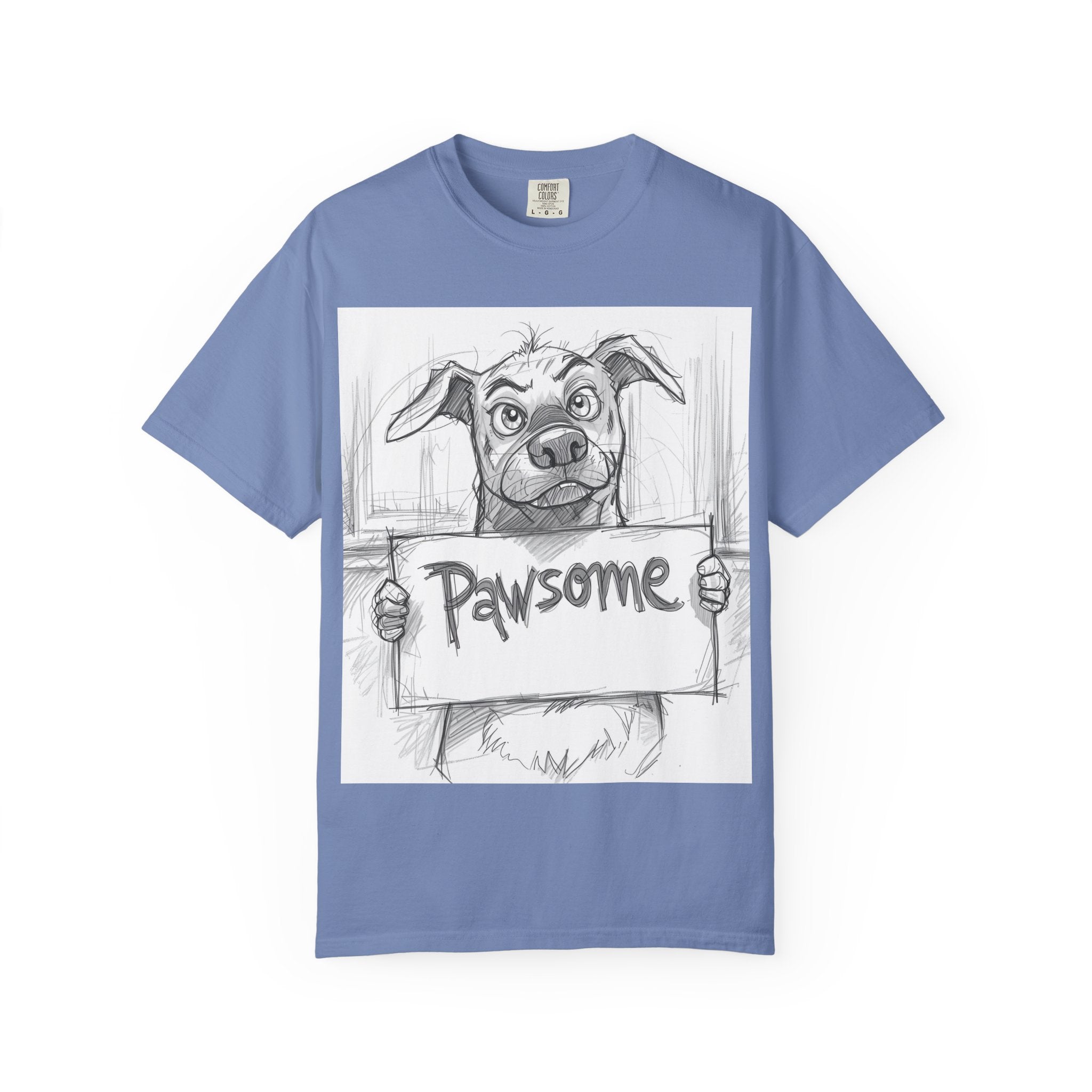 Pawsome Dog Lover T-shirt - Unisex Garment-Dyed Tee, Pet Owner Gift, Animal Lover Apparel, Funny Dog Shirt, Casual Wear