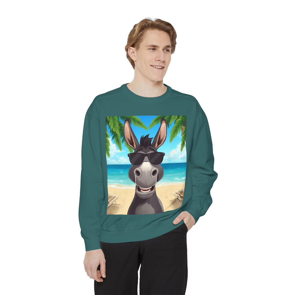 Donkey Beach Vibe Unisex Garment-Dyed Sweatshirt