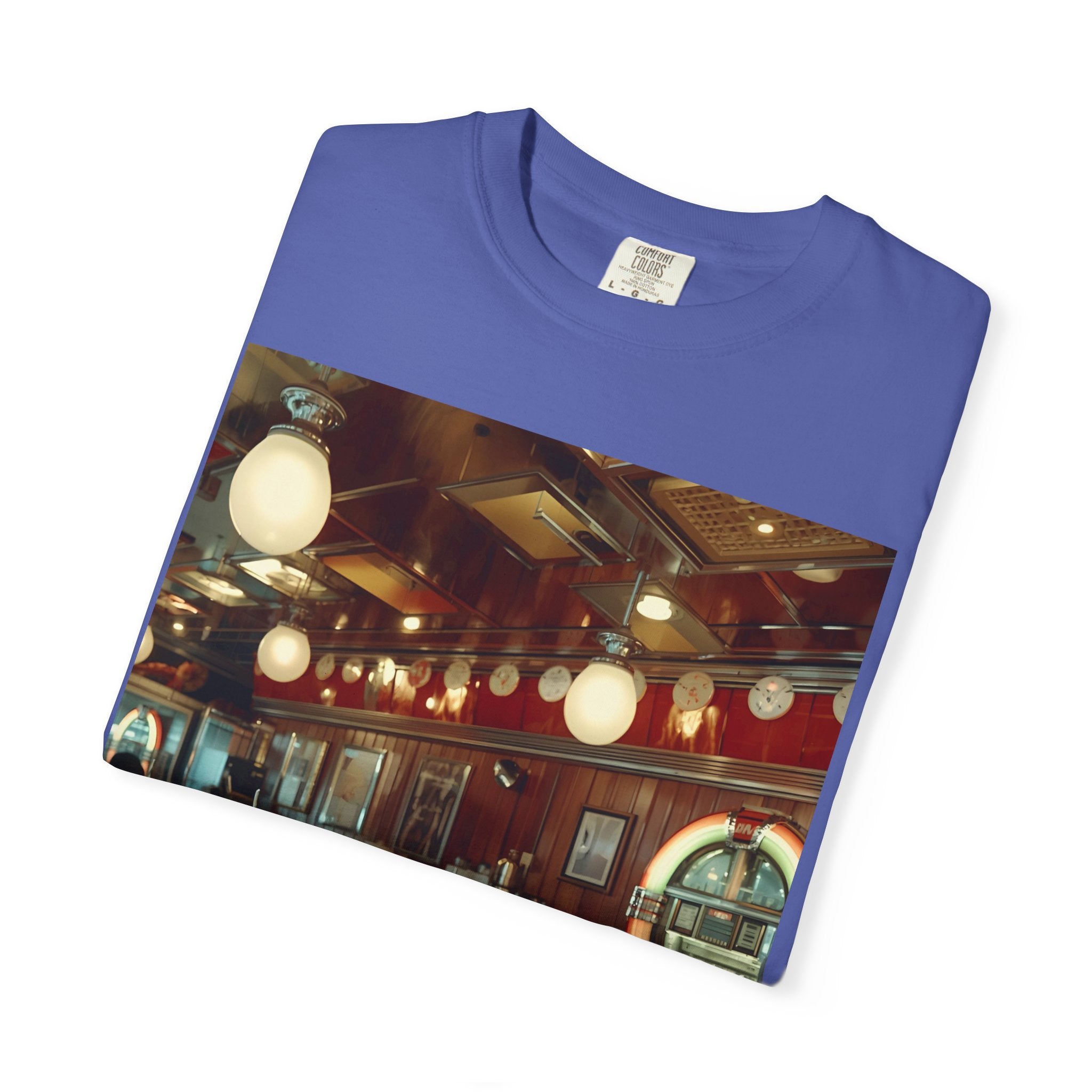 Cozy Cafe Vibe T-Shirt | Unisex Garment-Dyed Tee for Casual Outings, Vintage Style, Ice Cream Lovers, Retro Aesthetic, Everyday Wear
