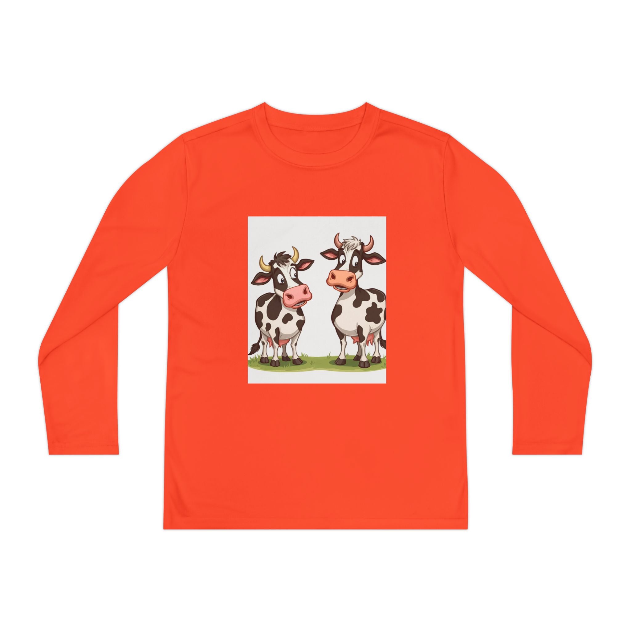 Cute Cows Youth Long Sleeve Competitor Tee