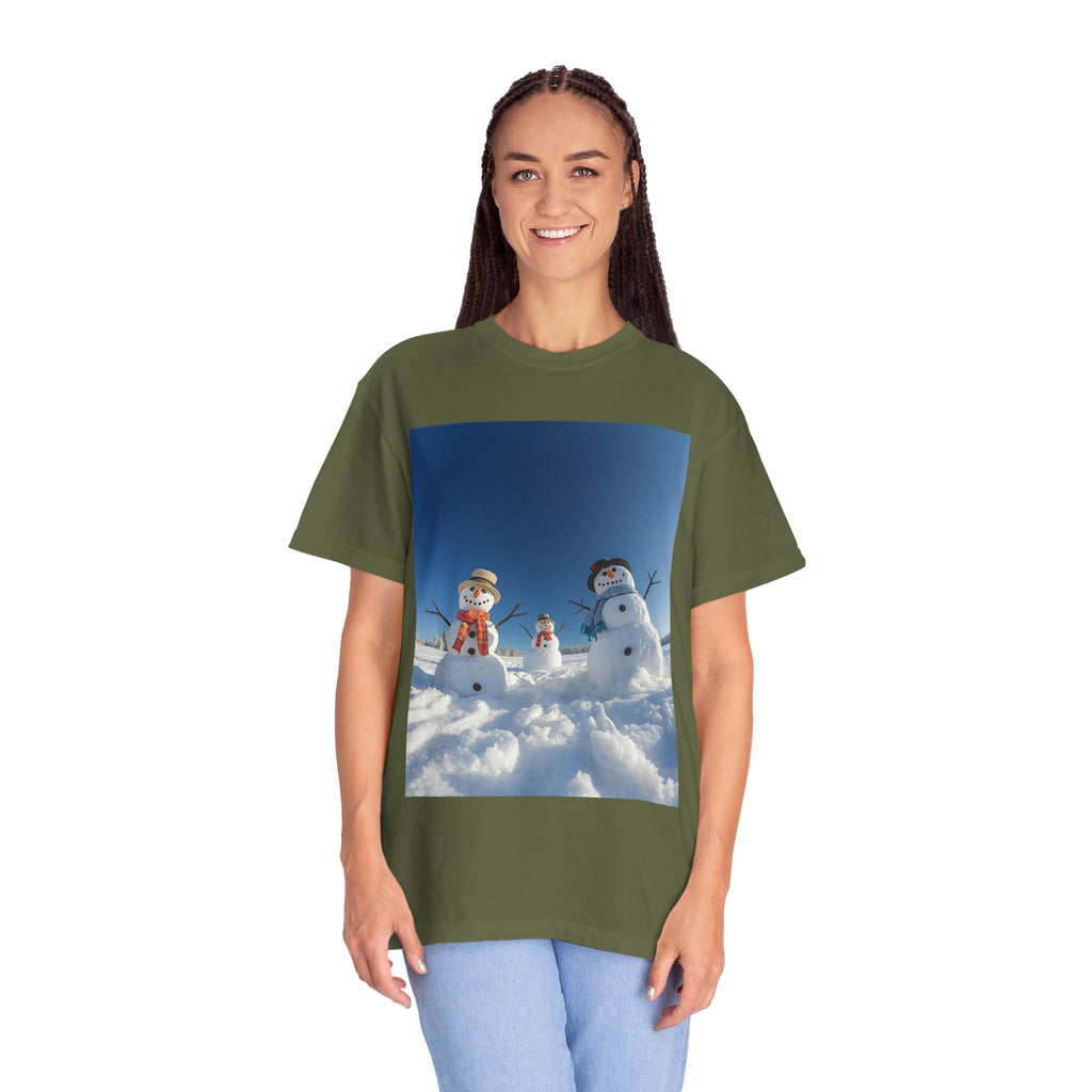 Festive Christmas Winter Wonderland Snowman T-shirt, Holiday Apparel, Christmas Gift, Unisex Tees, Cozy Winter Outfit, Family Fun