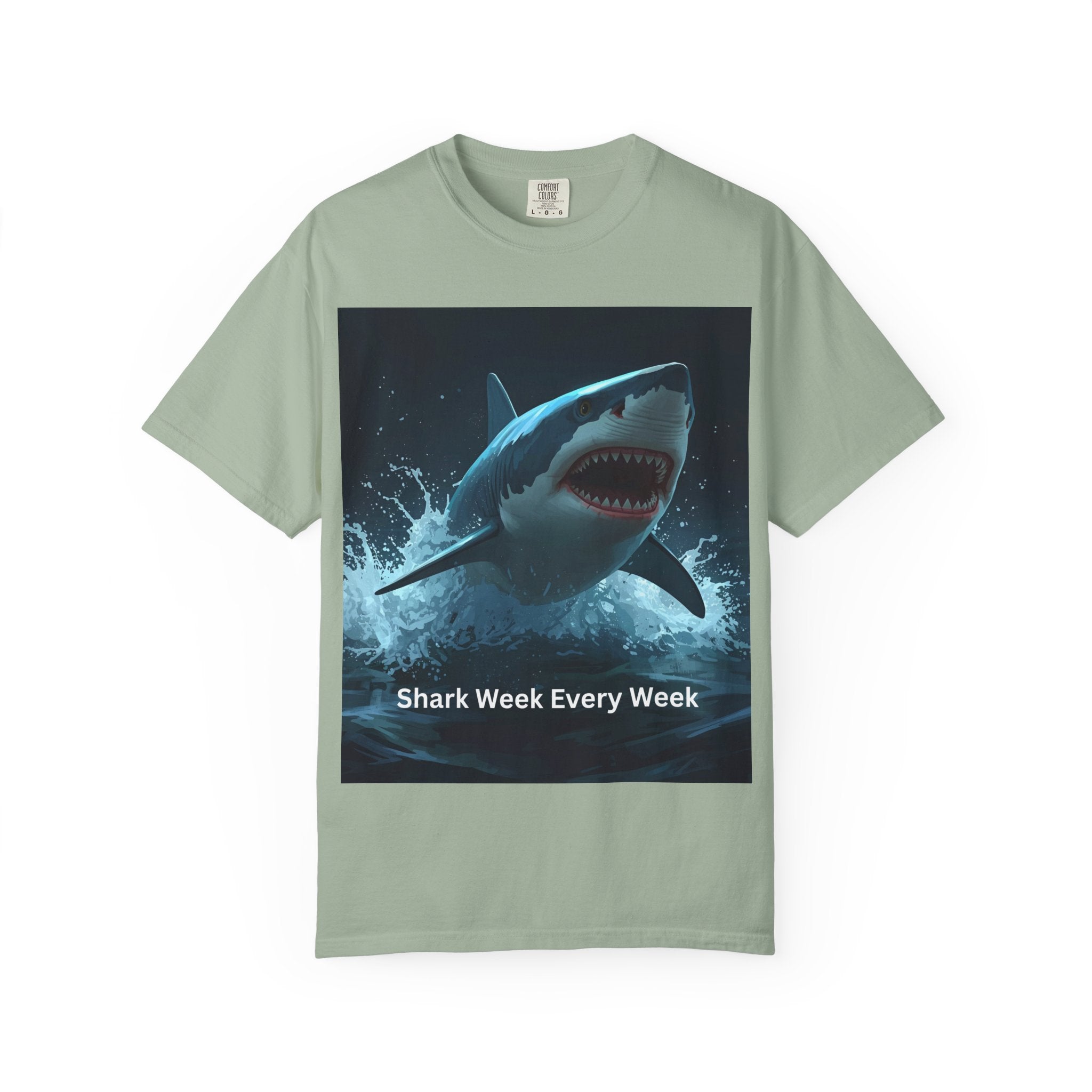 Shark Week T-Shirt, Unisex Casual Tee, Ocean Lover Gift, Summer Apparel, Marine Life Shirt, Beachwear