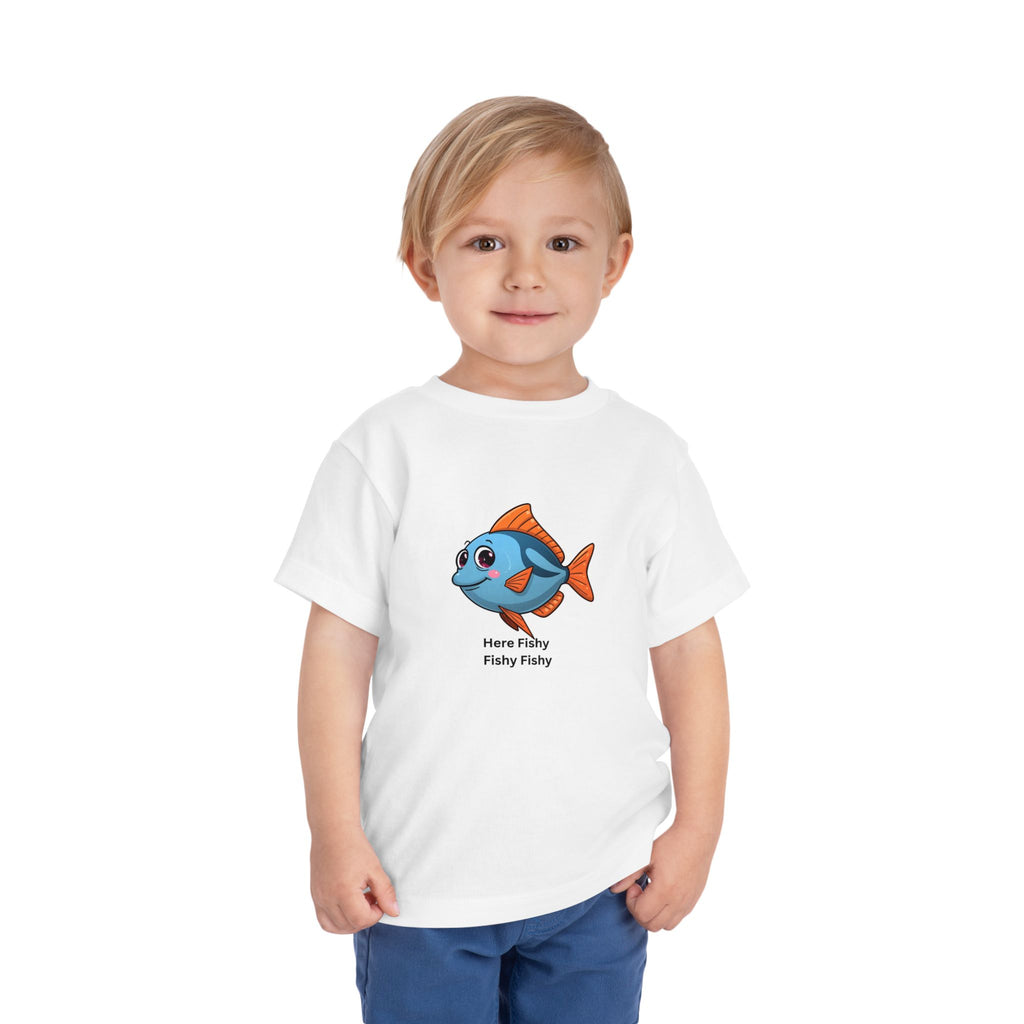 Here Fishy Fishy Fishy Toddler Short Sleeve Tee