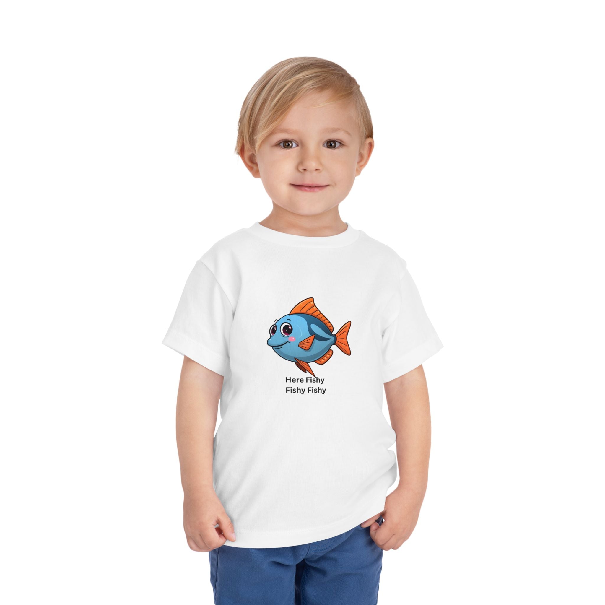 Here Fishy Fishy Fishy Toddler Short Sleeve Tee