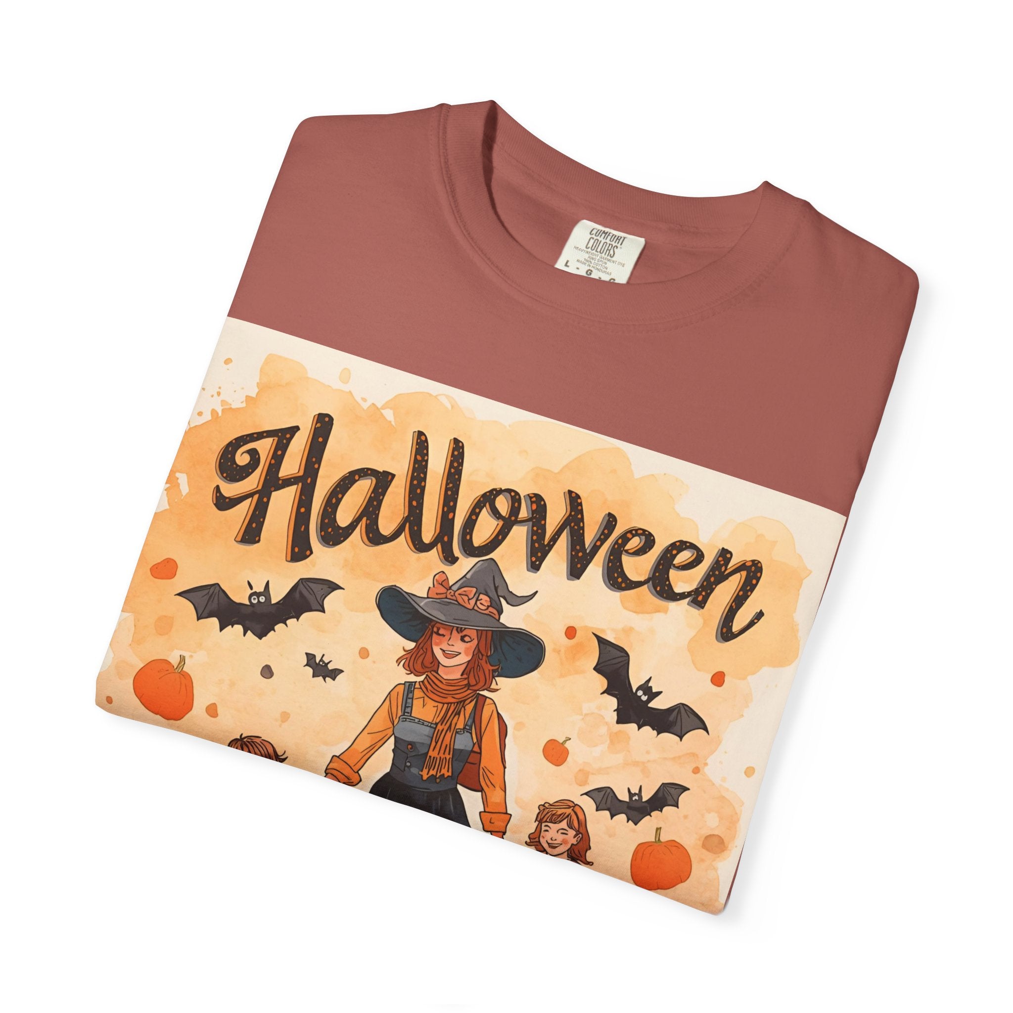 Halloween Themed Mom And Children Unisex T-shirt, Spooky Family Shirt, Fall Apparel, Halloween Costume Tee, Handcrafted Halloween Gift