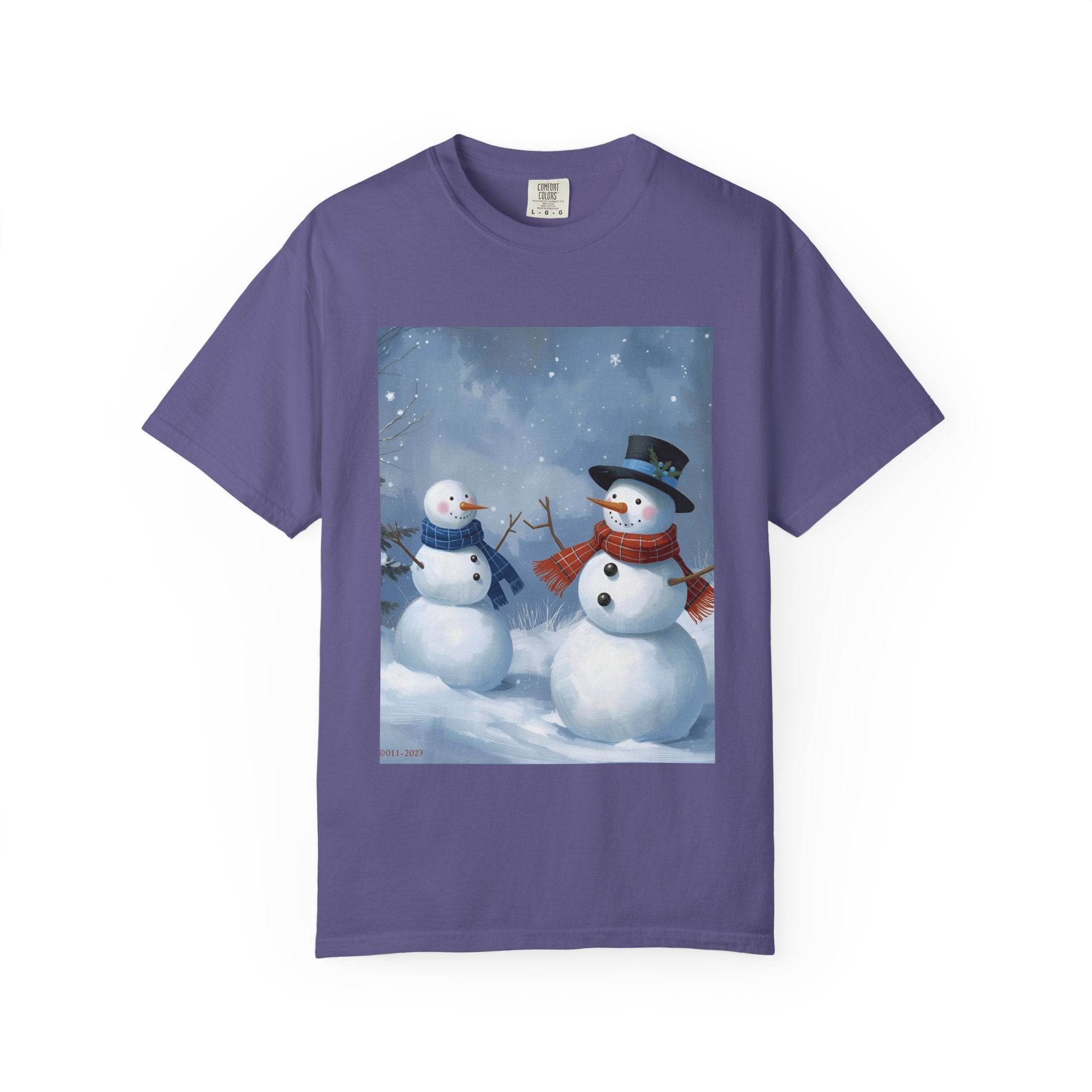Christmas Snowman Family T-Shirt, Unisex Graphic Tee, Holiday Gift, Winter Apparel, Cozy Casual Wear, Christmas T-Shirt