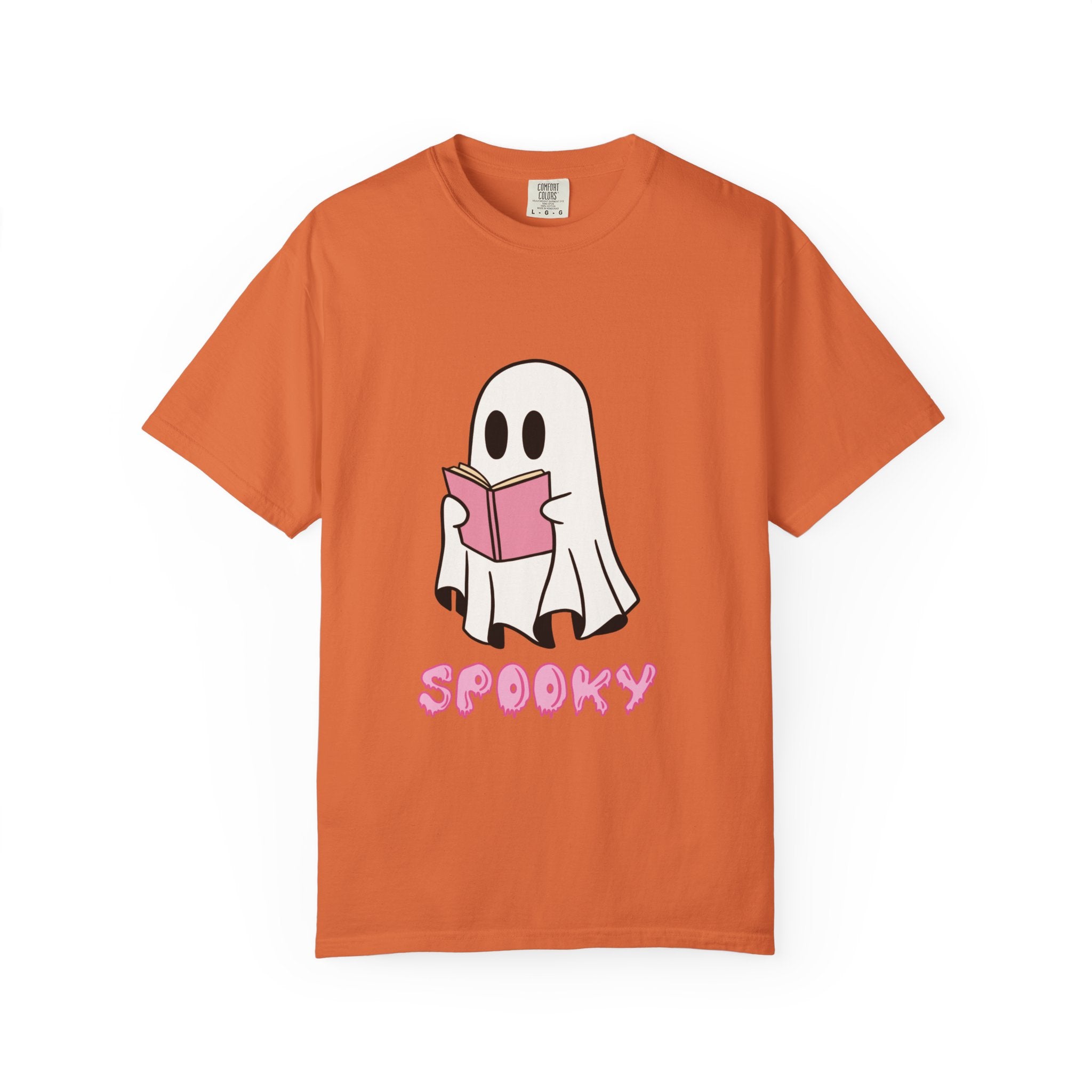 Spooky Ghost Reading T-Shirt | Unisex Halloween Tee, Cute Horror Gift, Cozy Casual Wear, Literary Costume Party, Ghost Lover Shirt
