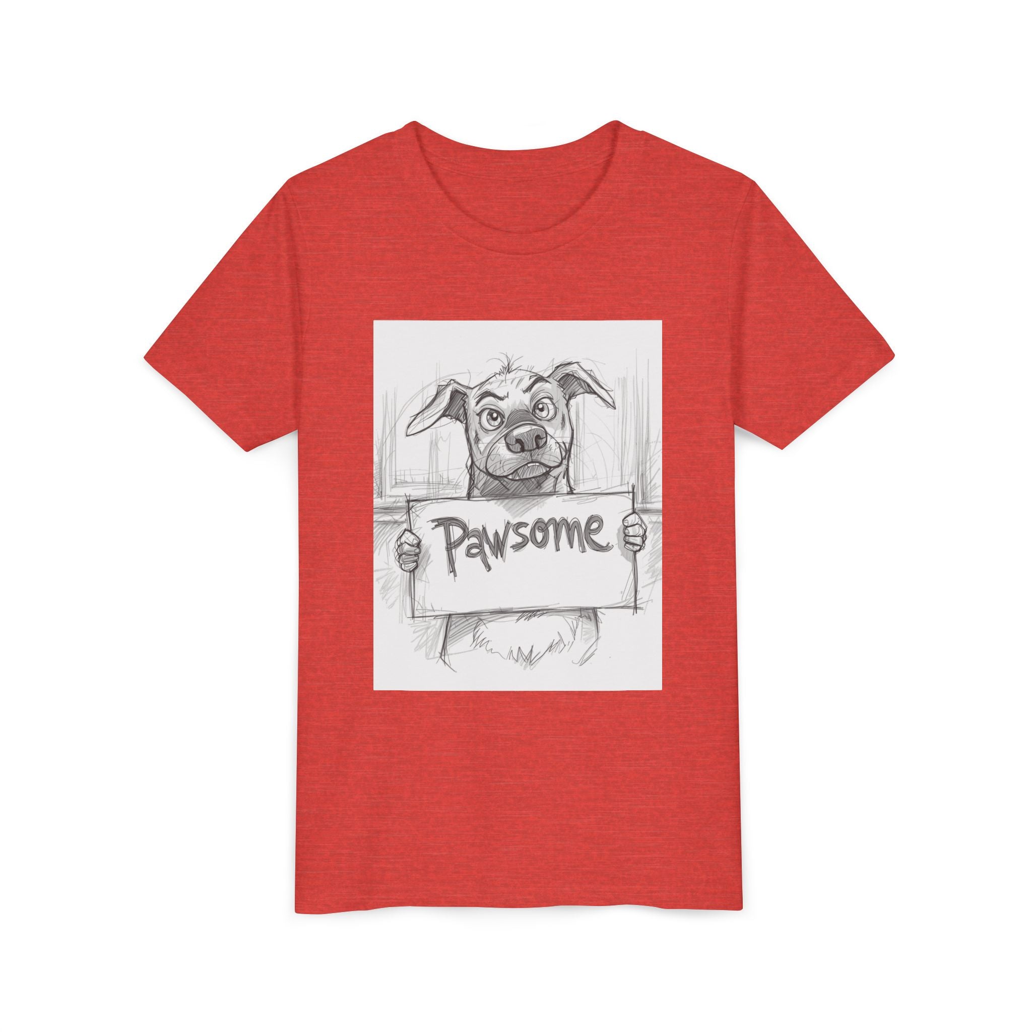Pawsome Youth Tee - Adorable Dog Design, Gift for Animal Lovers, Birthday, Back to School, Fun Pet Shirt, Kids' Fashion