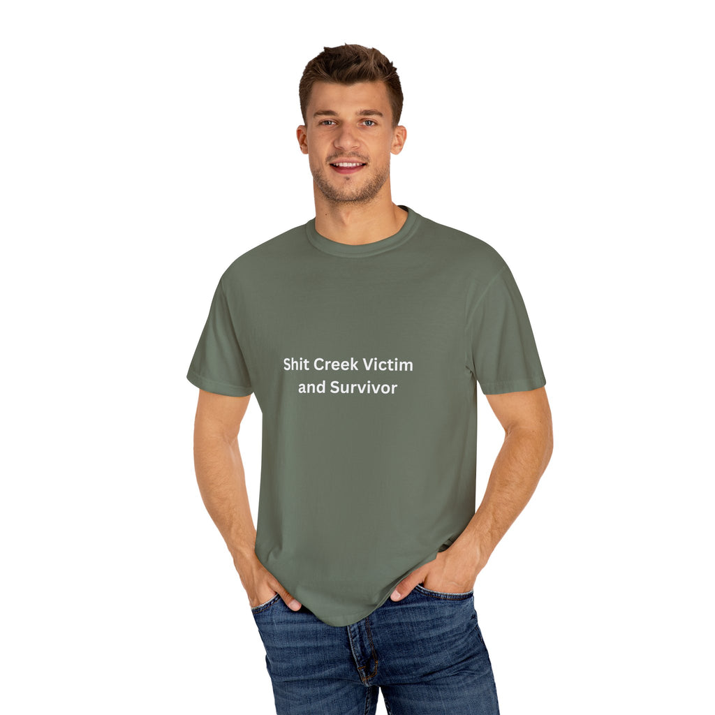 Shit Creek Survivor Garment-Dyed T-Shirt - Soft, Stylish, Perfect for Everyday Wear, Casual Outings, Gifts for Birthdays or Holidays