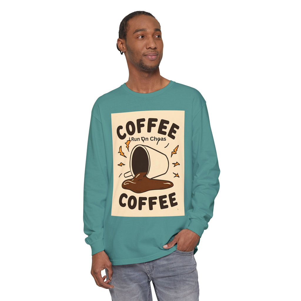 Coffee Coffee Unisex Garment-dyed Long Sleeve T-Shirt