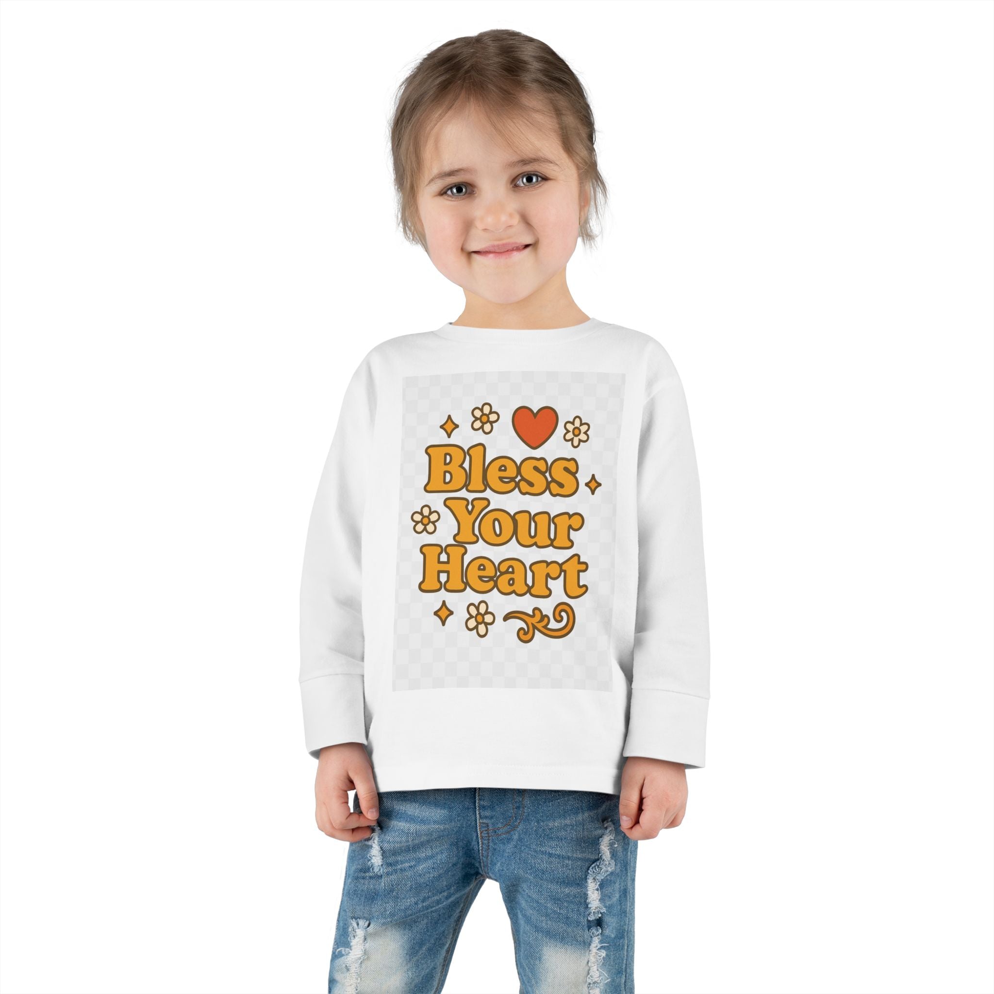 Toddler Long Sleeve Tee - "Bless Your Heart" Design