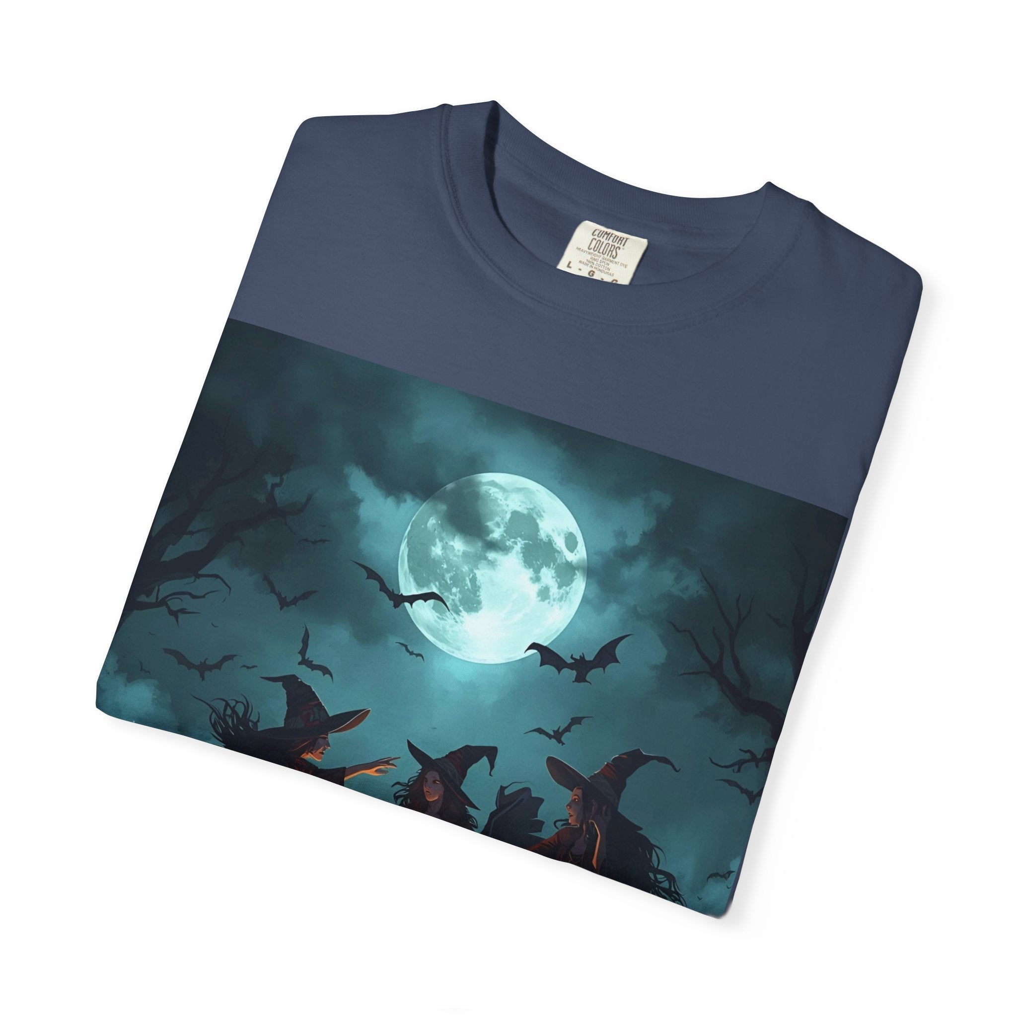 Spooky Halloween Full Moon T-Shirt - Spooky Halloween Top for Fall Celebrations, Casual Wear, Gift for Witches, Unisex Tee, Festive Graphic Shirt