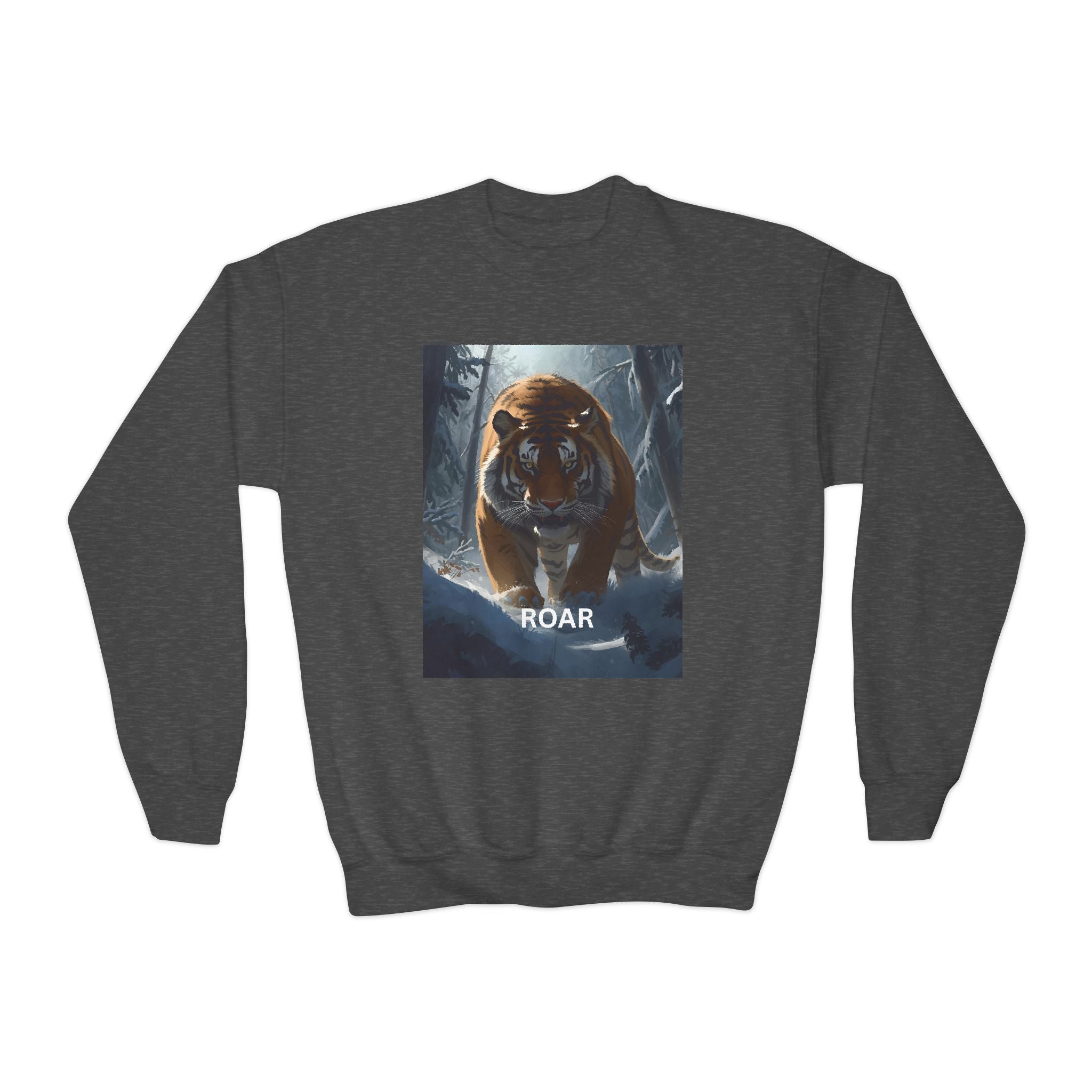 Tiger Roar Snow Youth Crewneck Sweatshirt