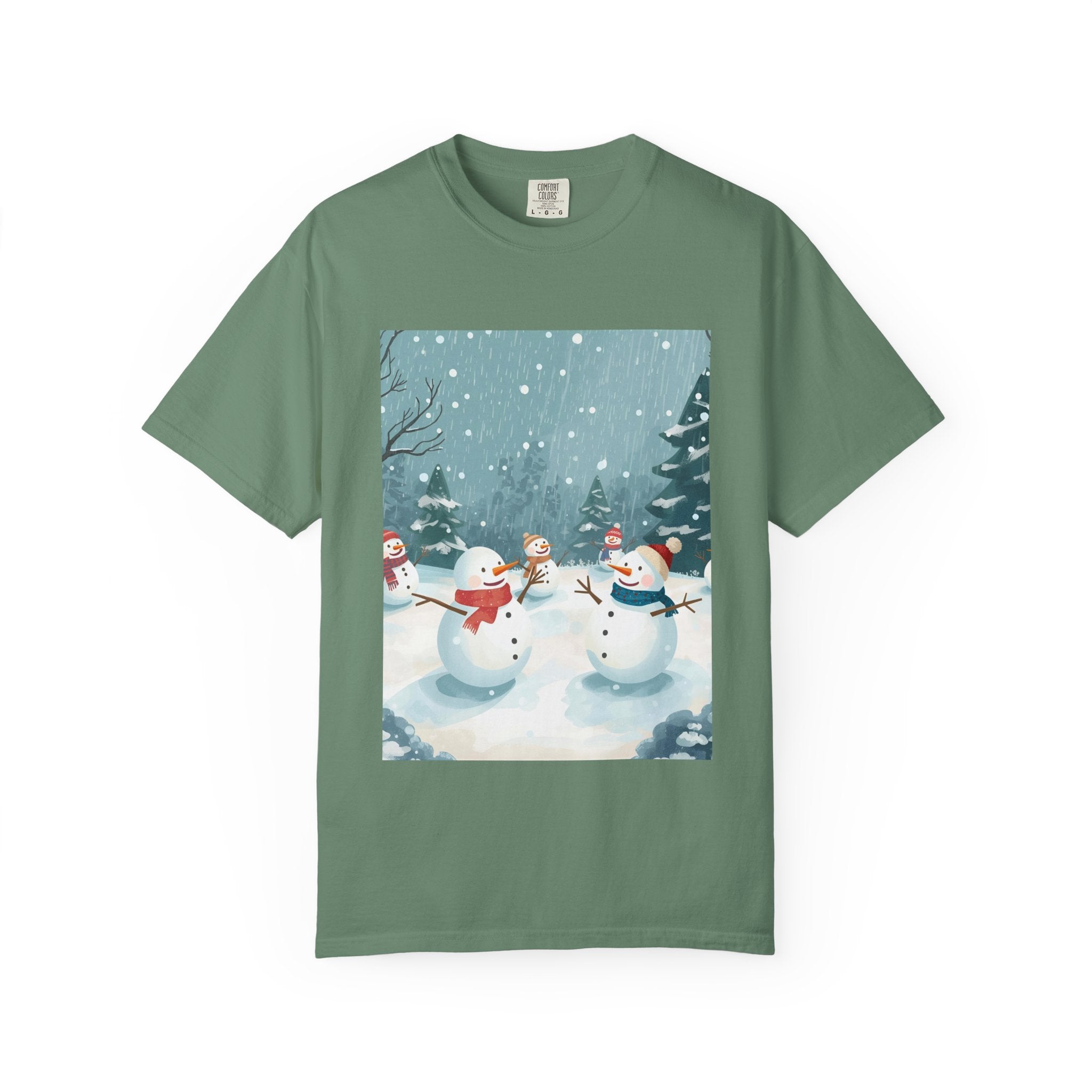 Festive Christmas Snowman Winter Wonderland T-shirt, Holiday Tee, Snowman Gift, Cozy Apparel, Unisex Christmas Shirt, Festive Winter Wear