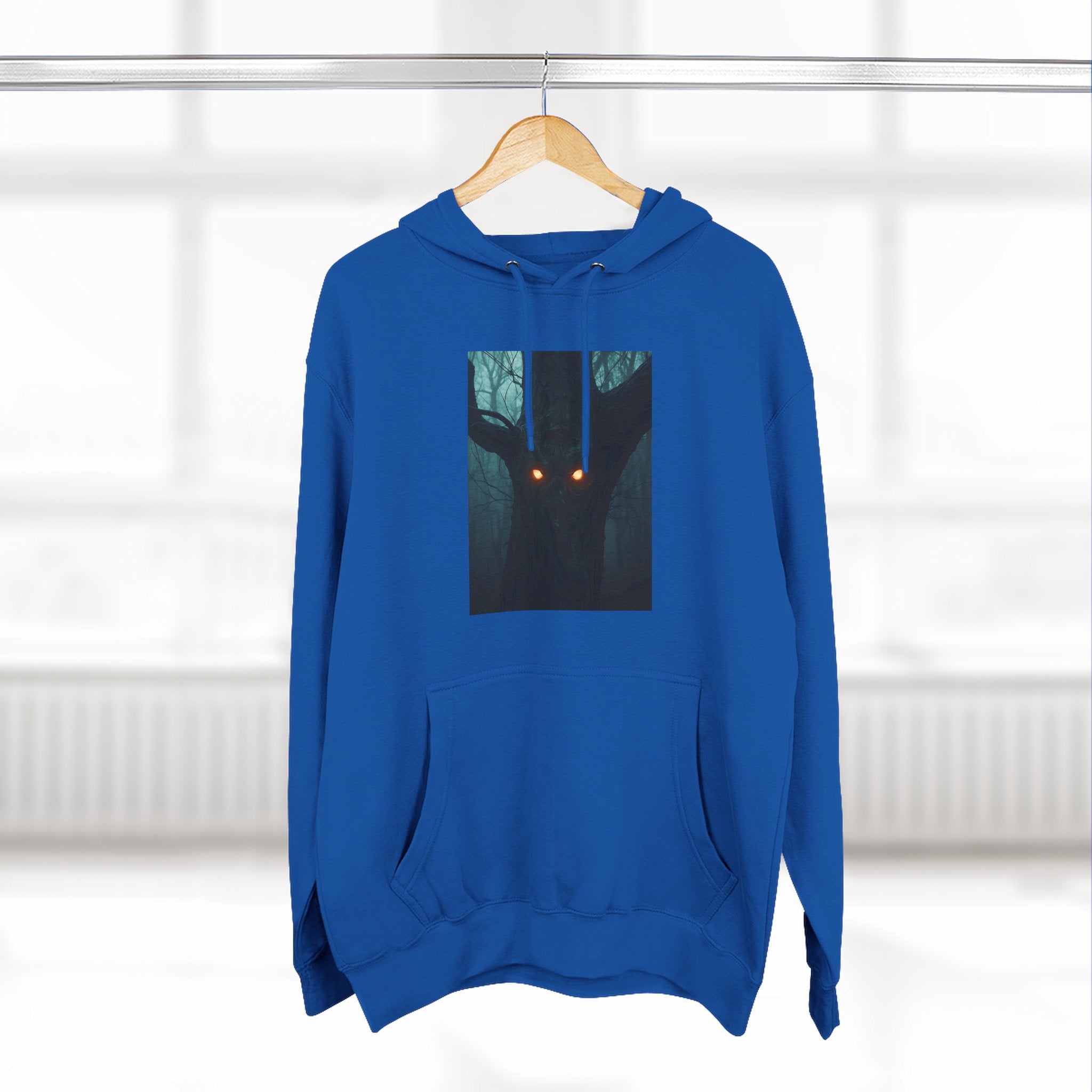 Chilling Nighttime Hoodie, Cozy Fleece Sweatshirt, Outdoor Adventure Attire, Perfect for Bonfire Nights, Gifts for Nature Lovers
