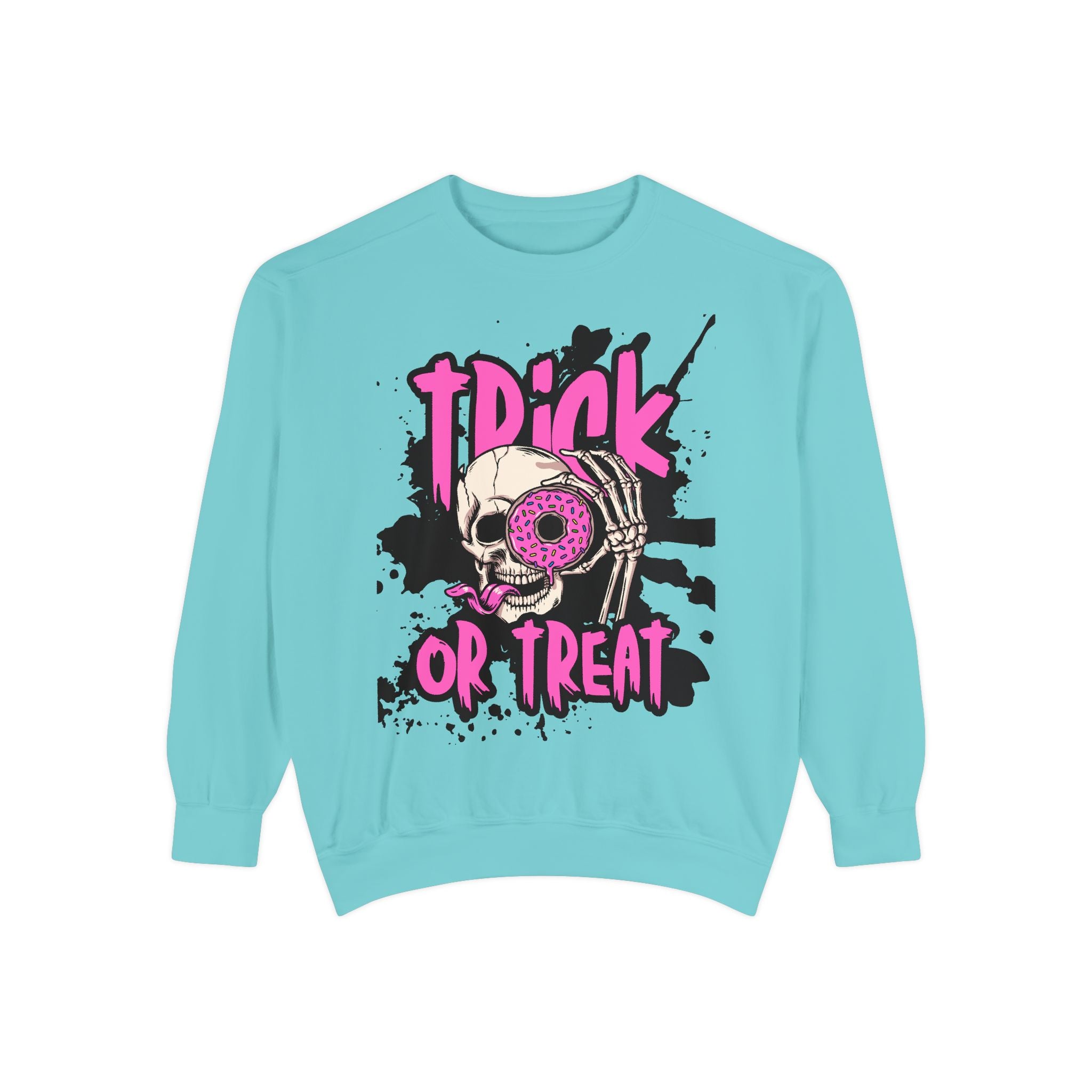 Trick or Treat Skull Unisex Garment-Dyed Sweatshirt